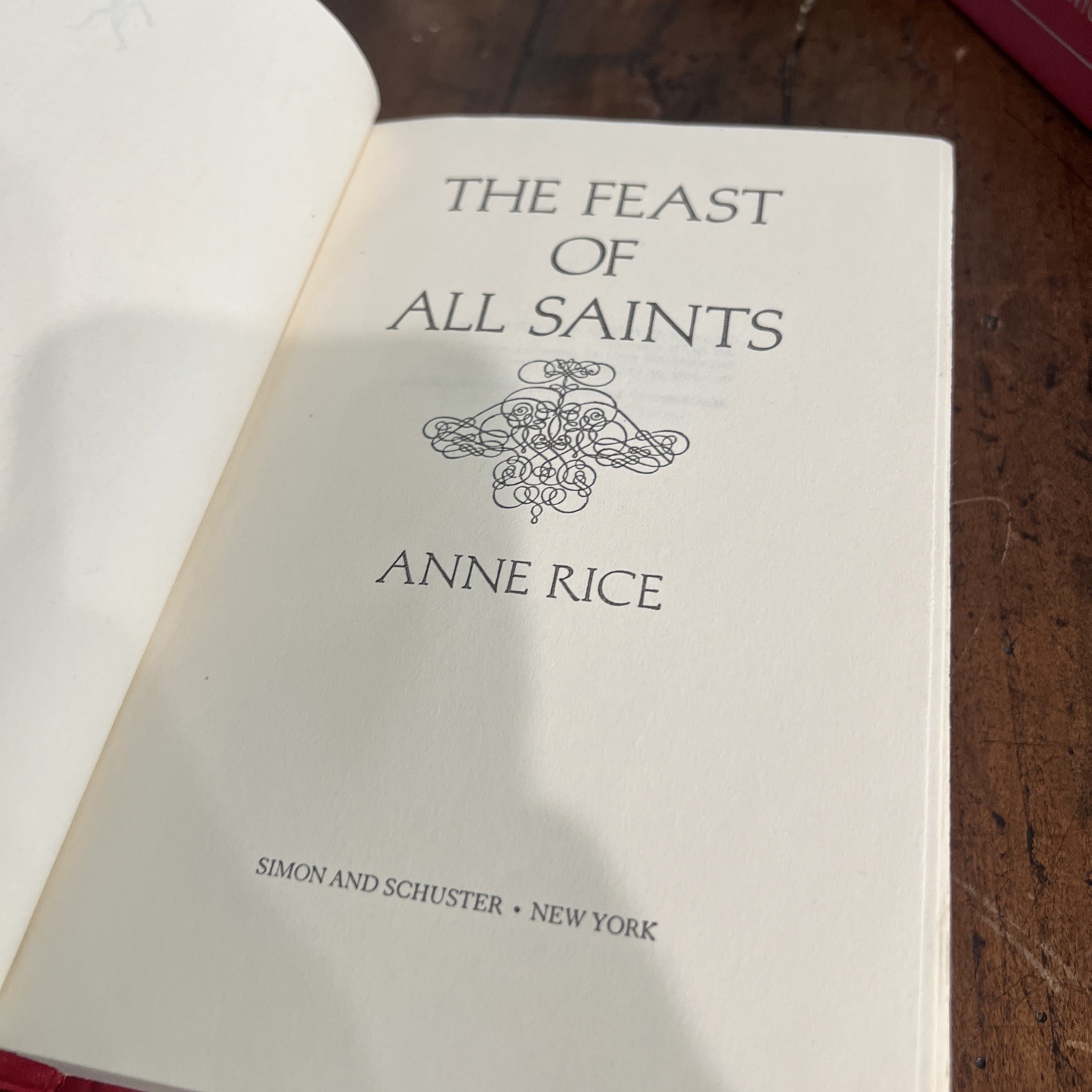 “The Feast of All Saints” by Anne Rice (1979, Hardcover Edition).