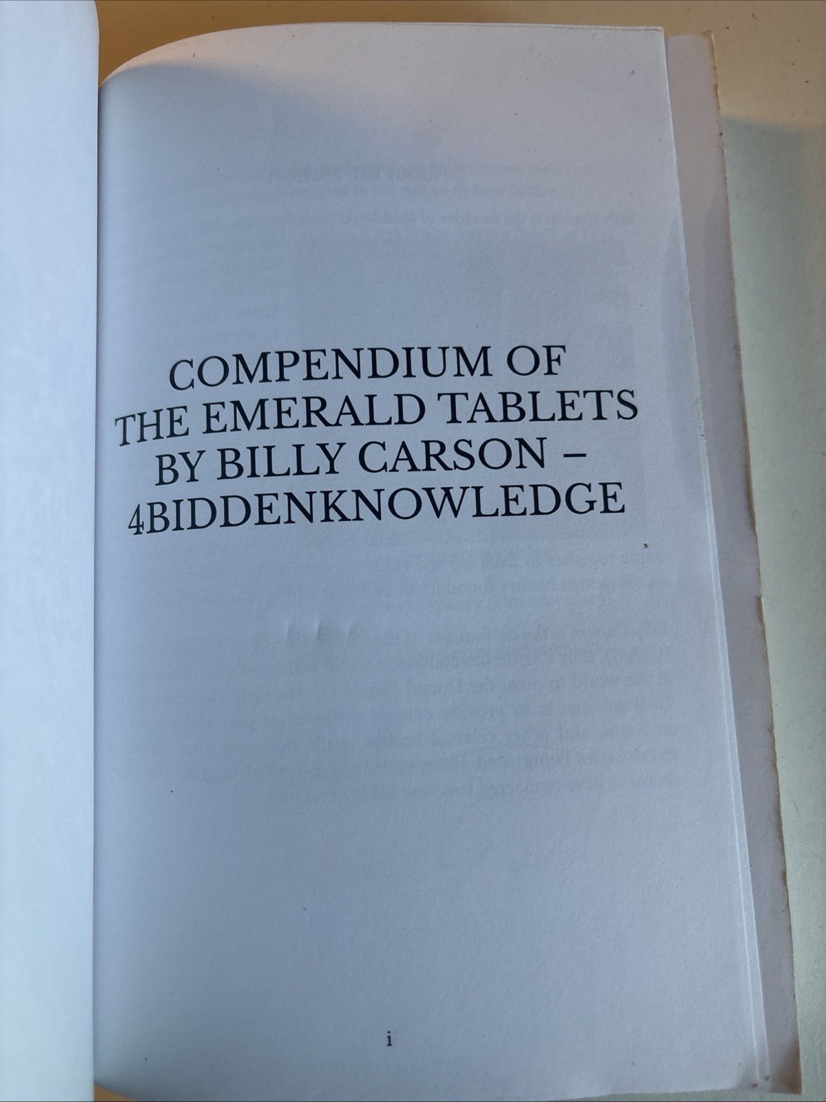 Compendium Of The Emerald Tablets Billy Carson Paperback