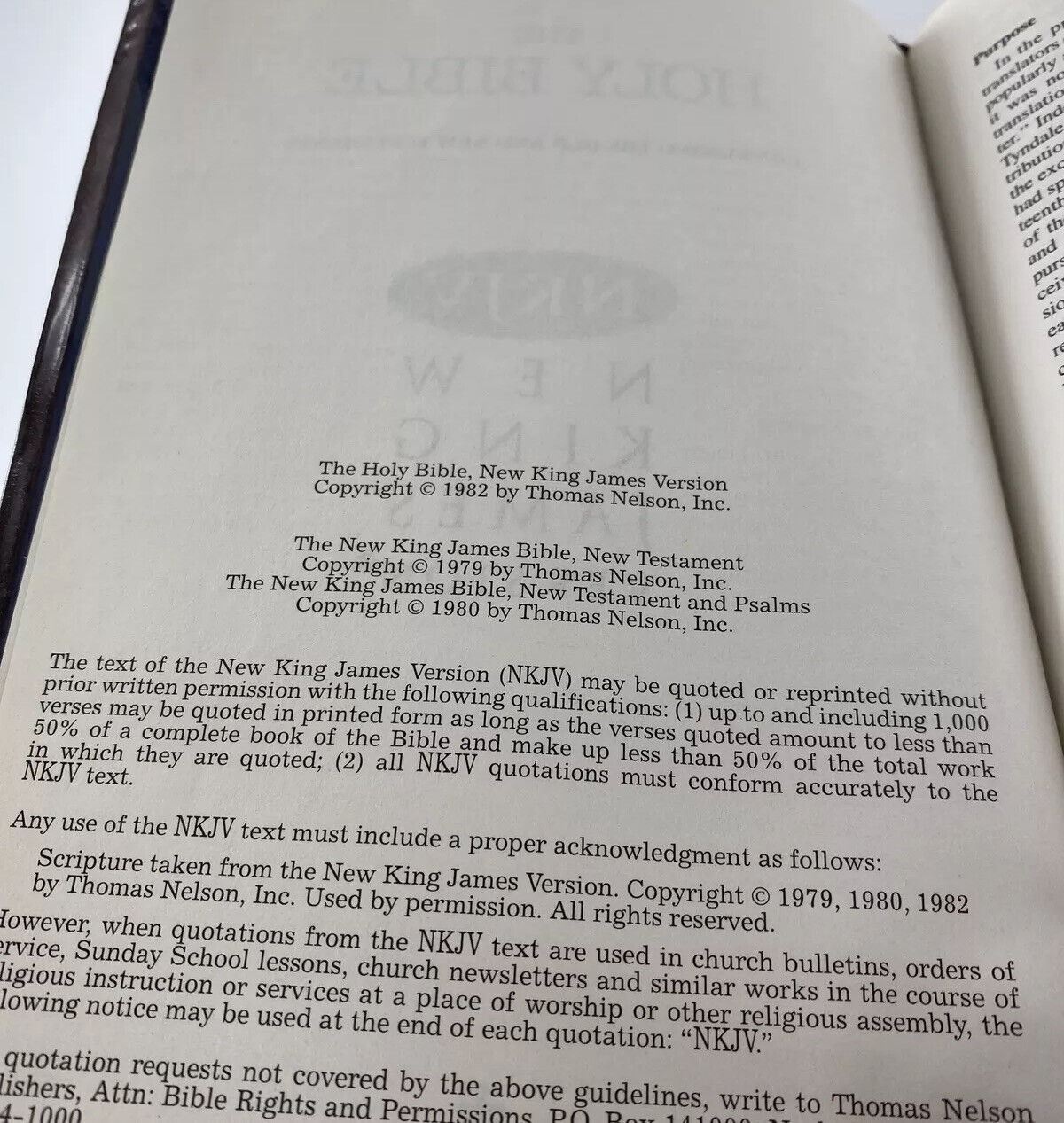 HOLY BIBLE NKJV Red Letter Nelson Dictionary Concordance Burgundy 1980 