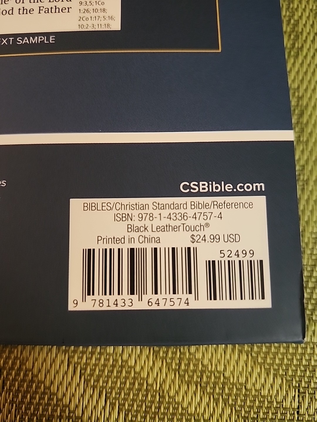 CSB Ultrathin Reference Bible, Black LeatherTouch Red Letter Edition
