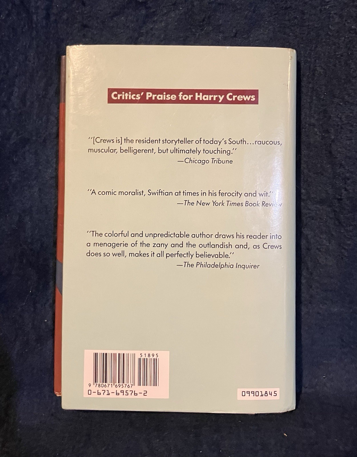 Harry Crews BODY SIGNED 1st Edition Hard Cover Original Unclipped Dust Jacket
