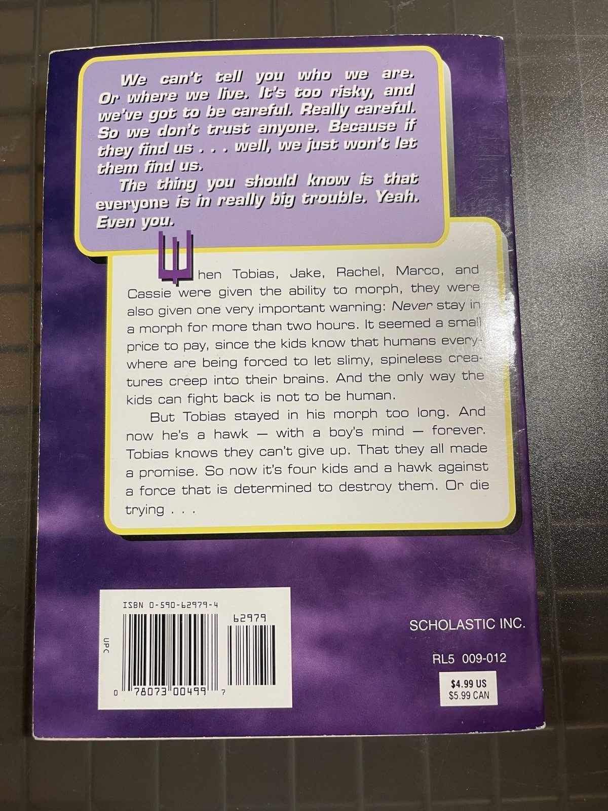 Animorphs Books 1-5 (1,2,3,4,5) Book Lot SET K.A. Applegate 1st Ed. Scholastic