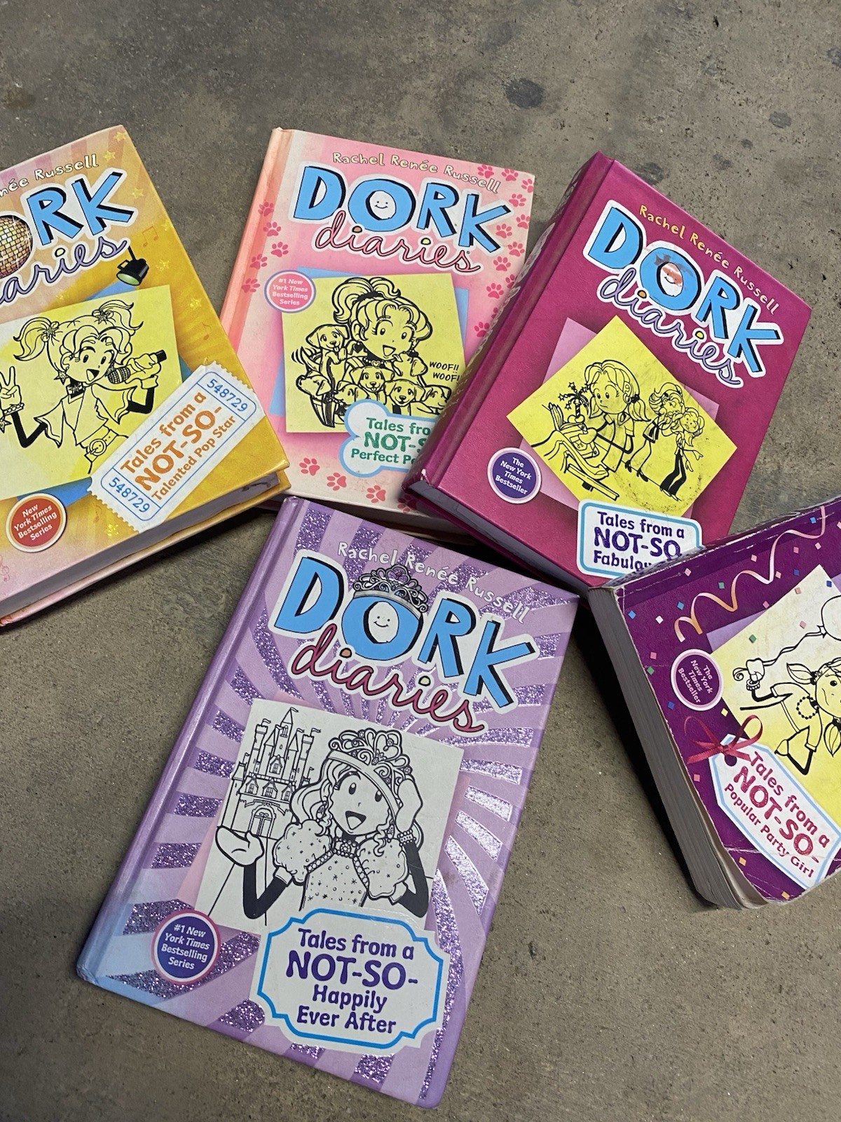 5 Book Lot Original Dork Diaries by Rachel Renée Russell Books 1 2 3 8 10 aladdi
