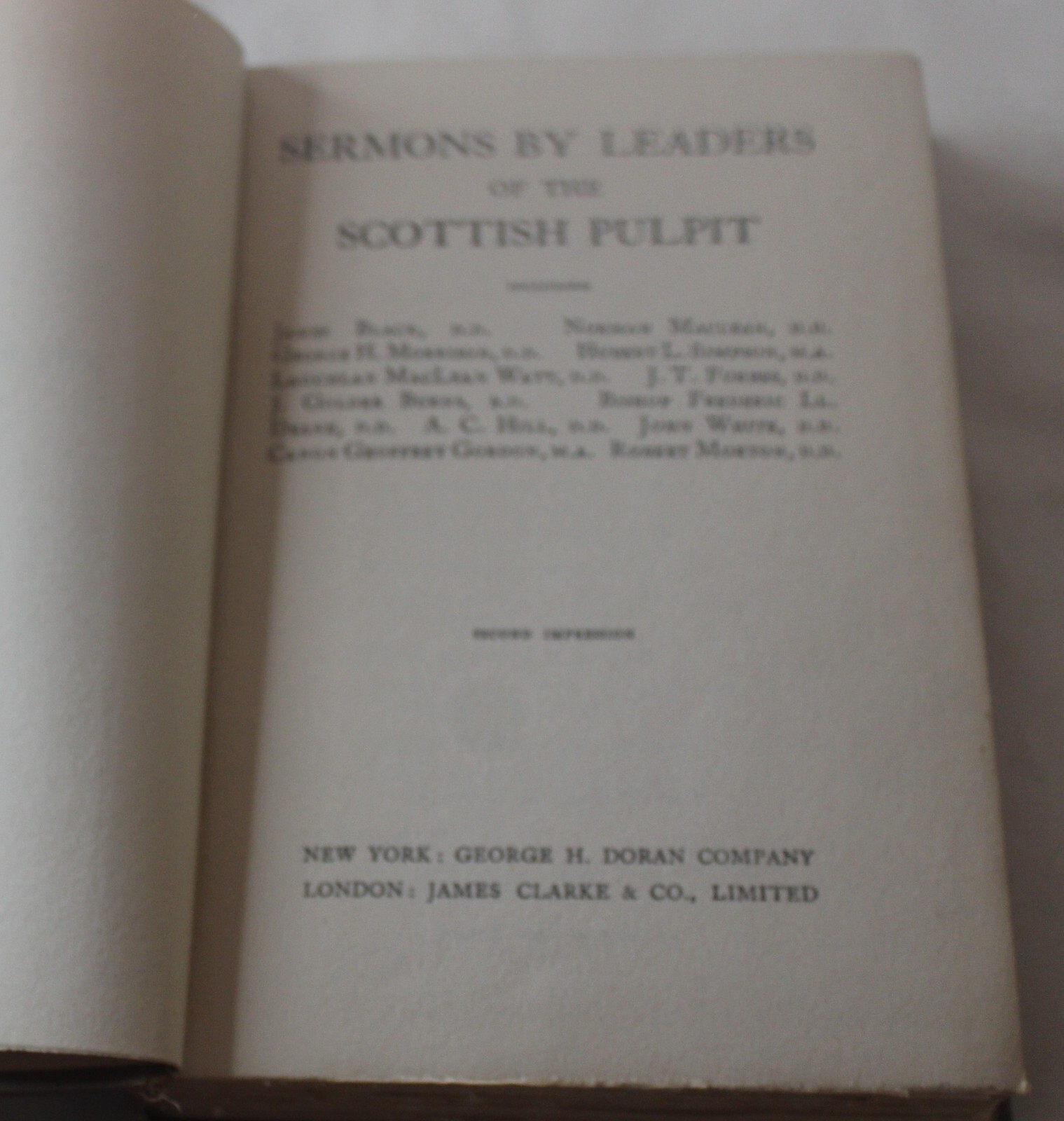 Sermons by Leaders of the Scottish Pulpit Revised Edition George H Doran HB