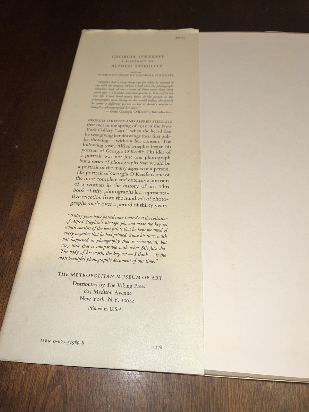 Georgia O’Keeffe : A Portrait by Alfred Stieglitz 1st EDITION – Read Description