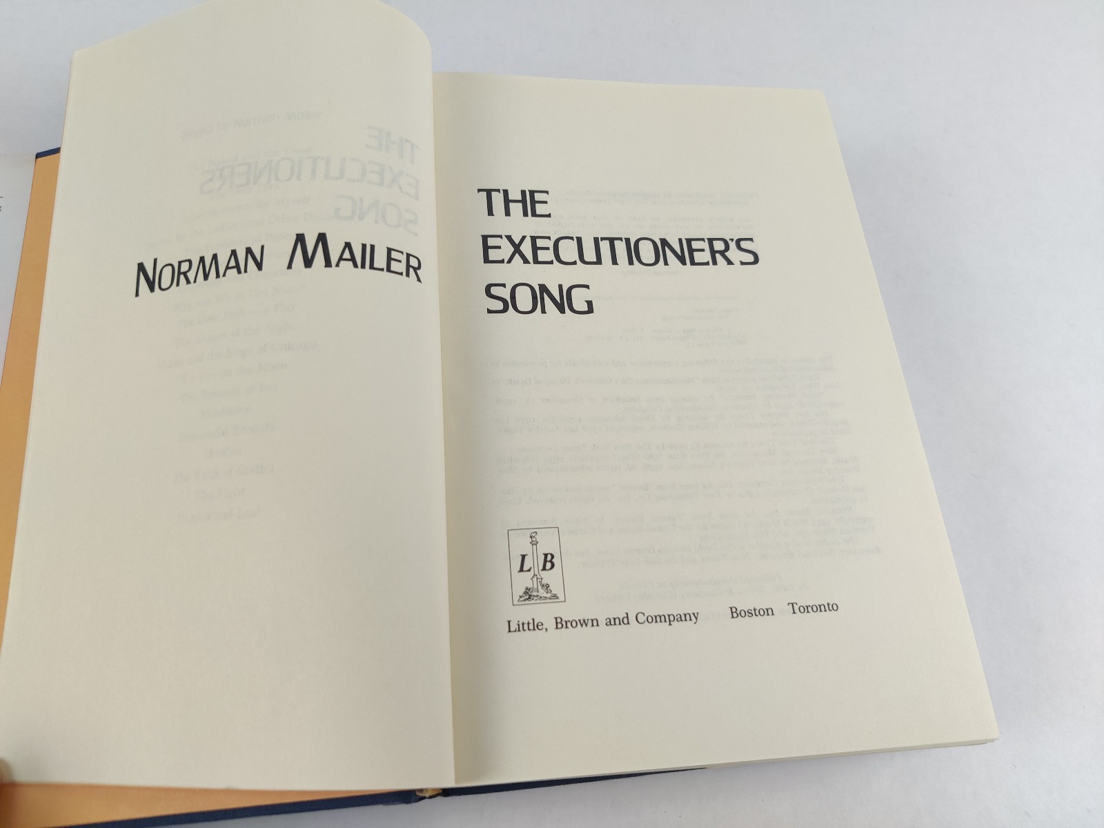 Norman Mailer, The Executioner’s Song, PULITZER PRIZE (1979) 1st ed, 2nd print