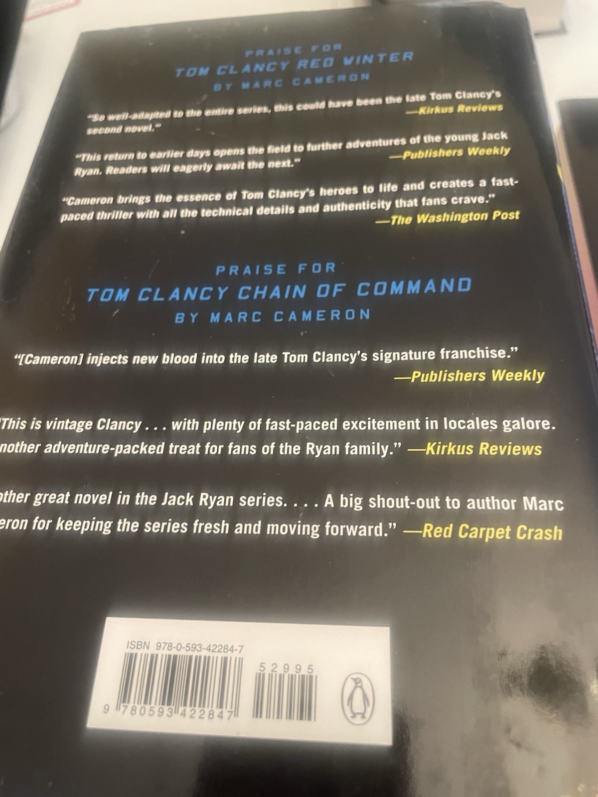Lot of 8 TOM CLANCY Books by MARC CAMERON Hardcover &Dust Jacket Red Winter MORE