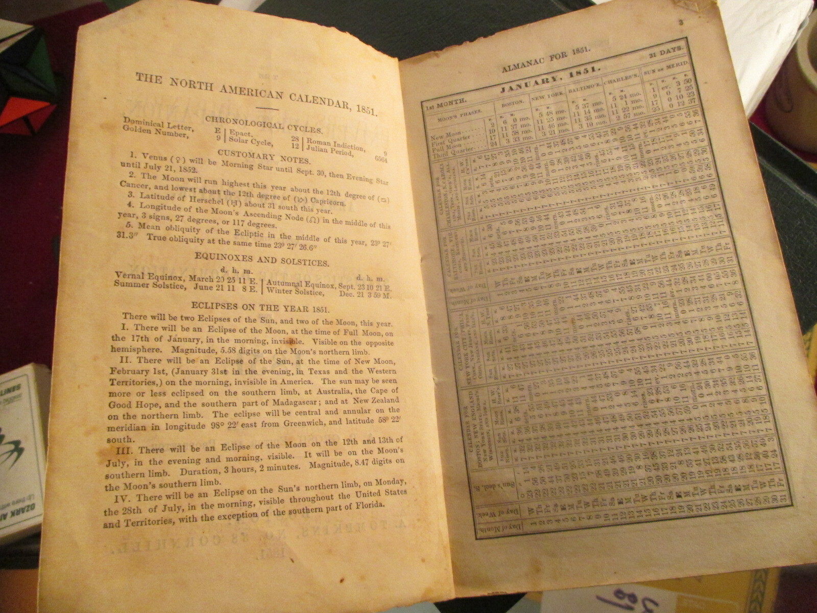 Universalist Companion, with an Almanac and Register 1851 Edition 60 Pages