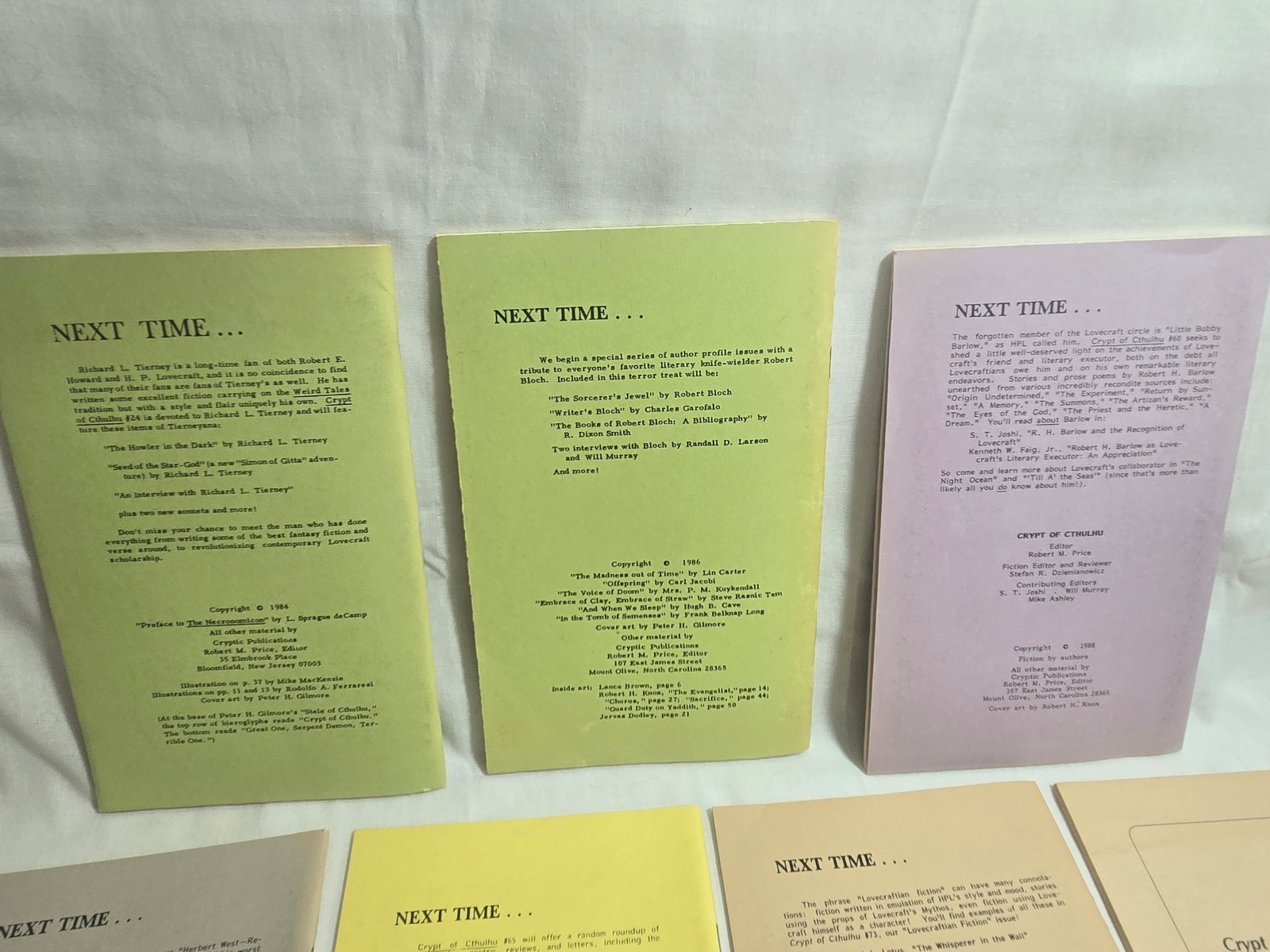 RARE LOT 7 Vintage Crypt of Cthulhu Horror Fanzines (1984–1990)