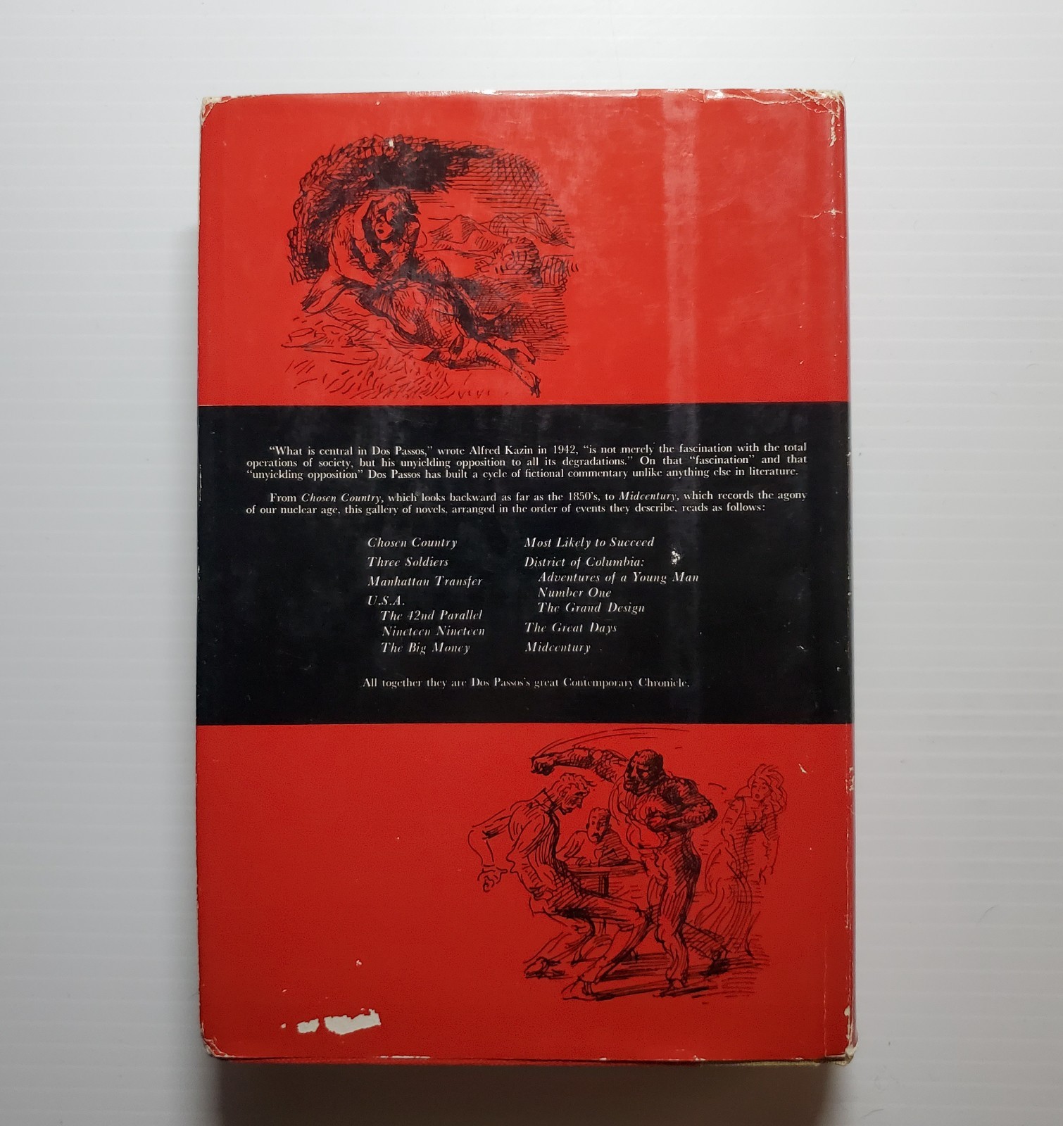 Vintage John Dos Passos U.S.A Trilogy (3 Volumes) 1960 Illustrated HC’s w/DJ BCE