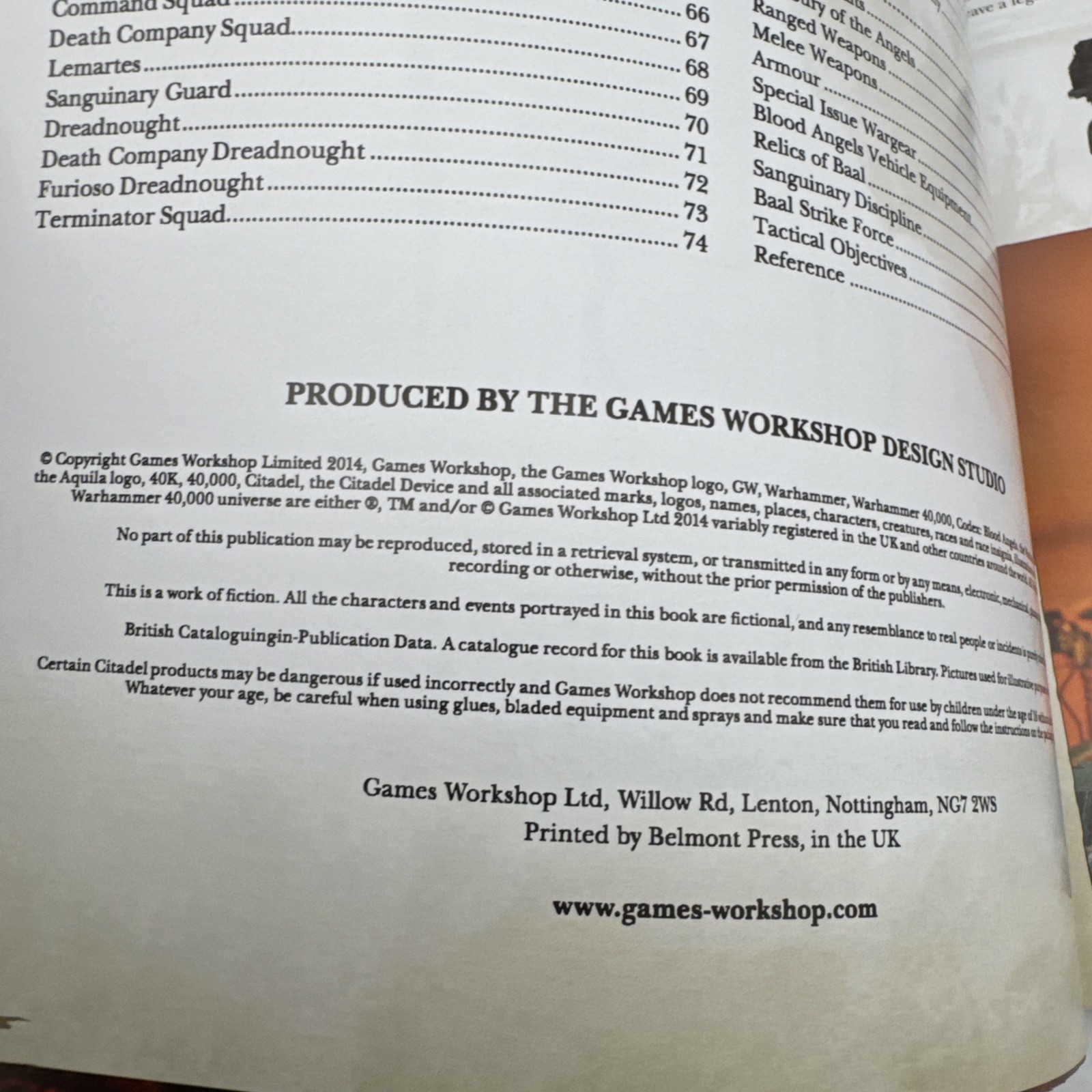 Blood Angels Codex Adeptus Astartes 2014 Warhammer Unread —Fast Free Shipping!