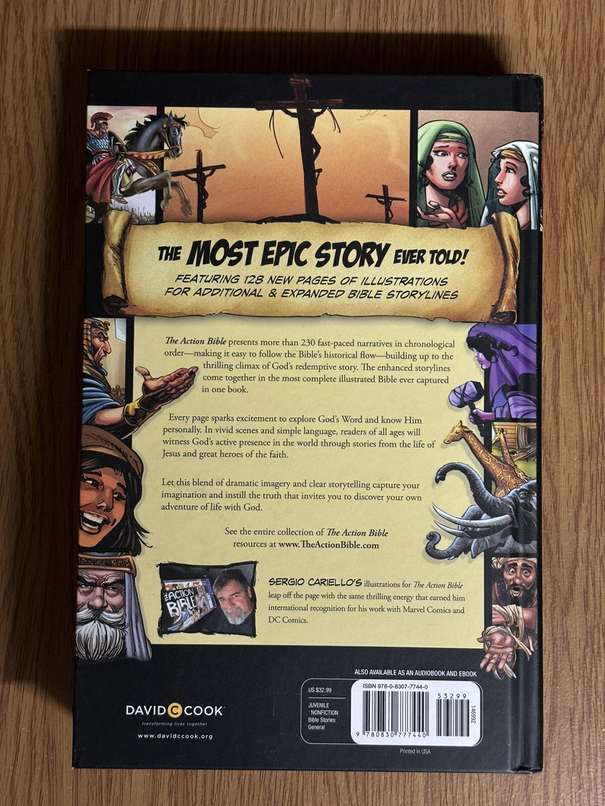 Sergio Cariello – The Action Bible: God’s Redemptive Story (Hardcover, NEW)