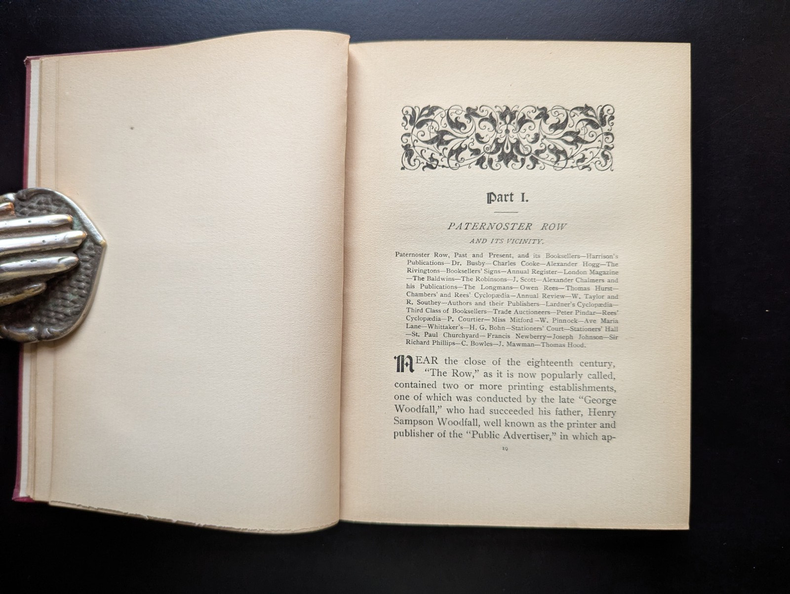 Literacy London 1779-1853 Rees Britton Book Collecting Scarce 1896 History HC