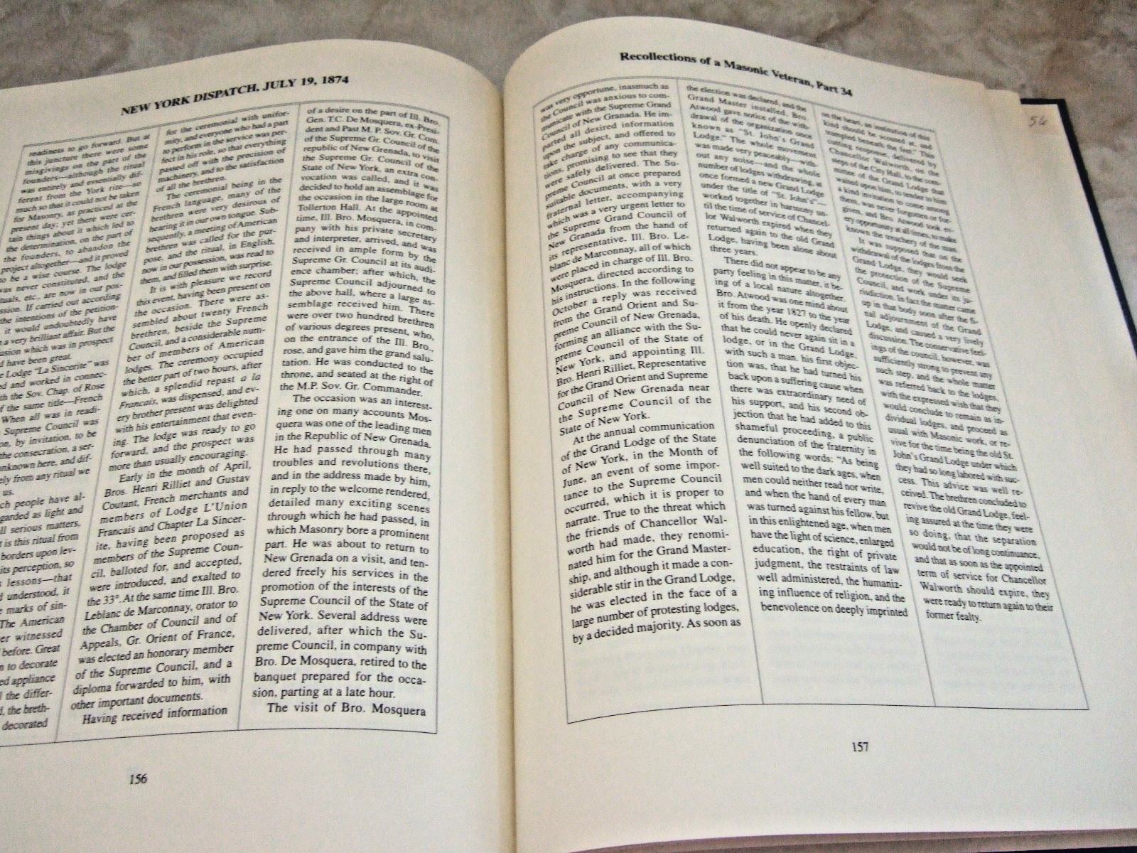 Brent Morris Ed. Robert Folger’s Recollections of a Masonic Veteran Ltd Ed #406