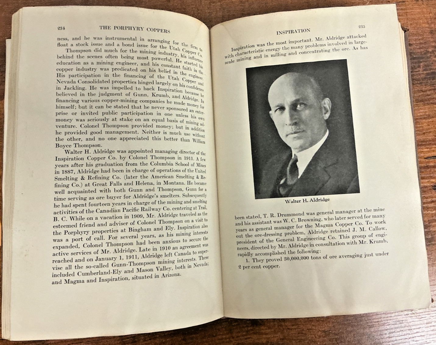 The Porphyry Coppers A. B. Parsons 1933 568 pages mining exploration rough shape