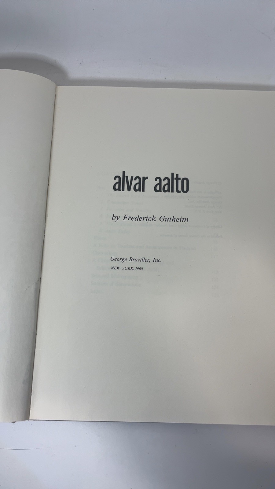 alvar aalto [Hardcover] Frederick Gutheim 1960