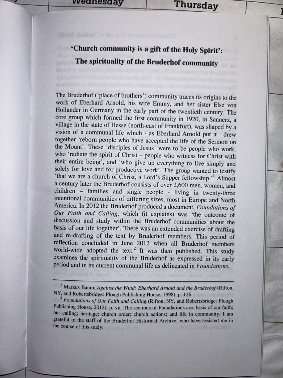 Church Community is a gift of the Holy Spirit – Ian M. Randall – 2014 – 53 pages