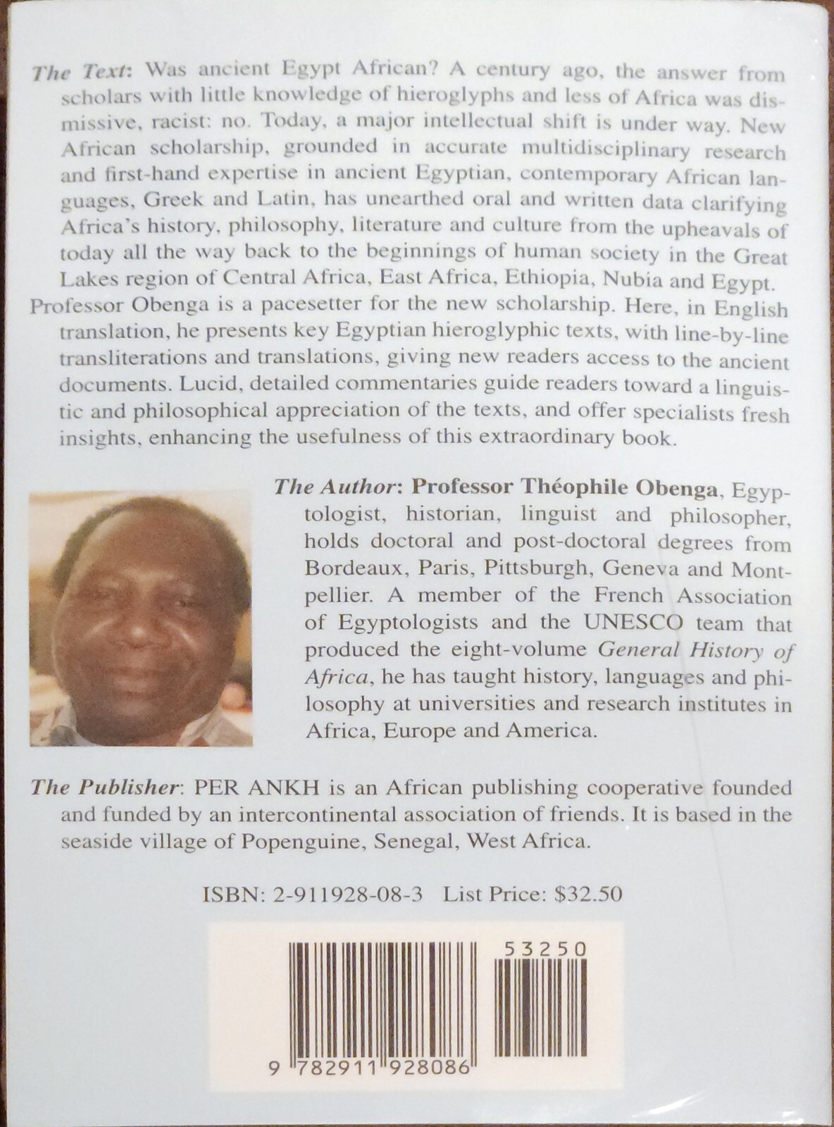 AFRICAN PHILOSOPHY The Pharaonic Period: 2780-330 BC by Théophile Obenga, Ph.D