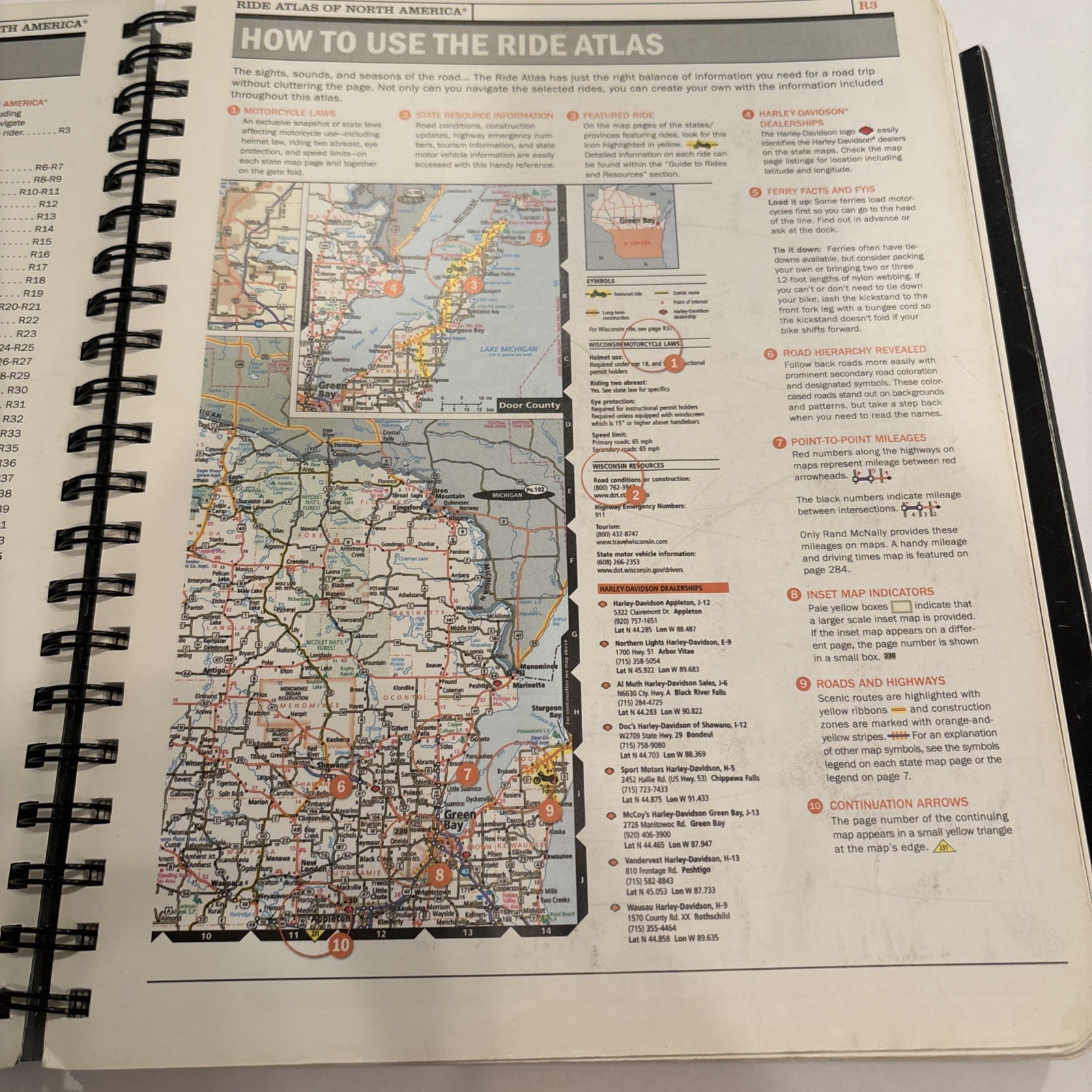 Rand McNally Harley Davidson Ride Atlas of North America The Anniversary Ed 2008