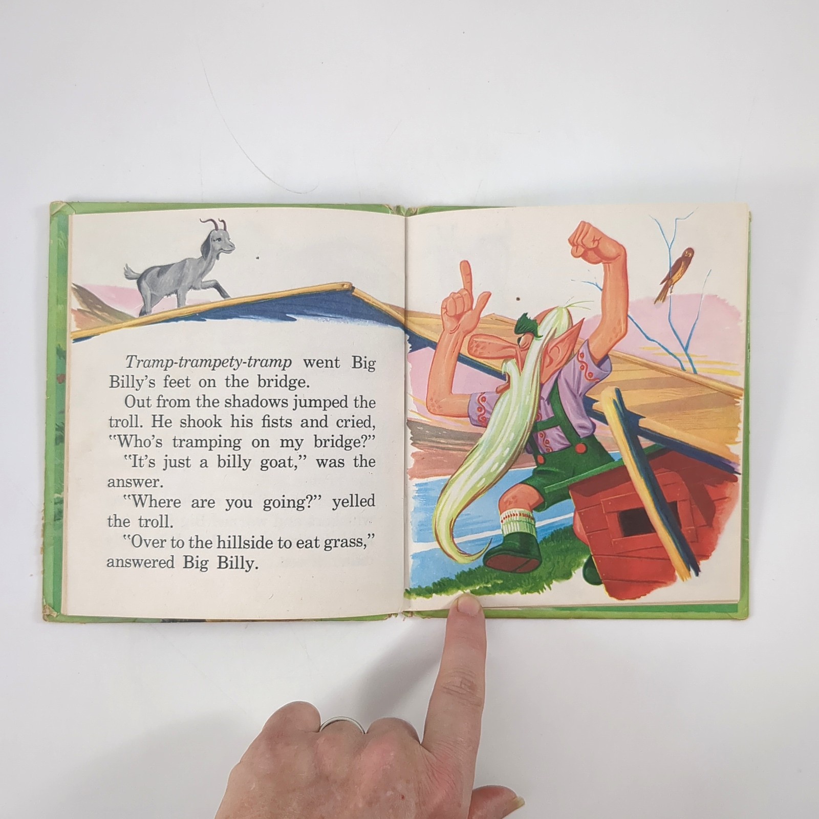 Three Billy Goats Gruff Troll Bridge Tell A Tale Picture Book Lee Ames 1954