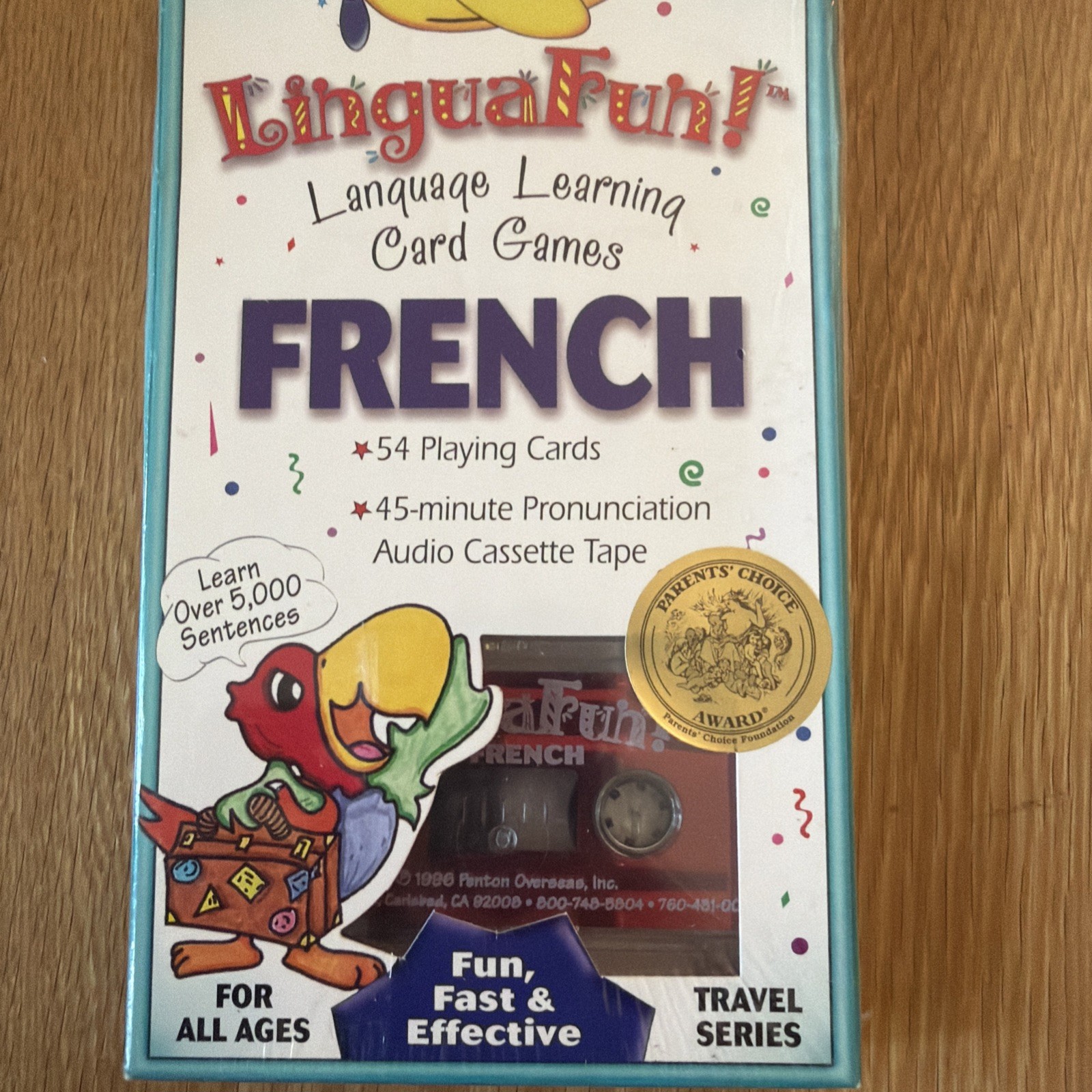 Vintage Linguafun French Language Learning Card Games Audio Cassette 1996