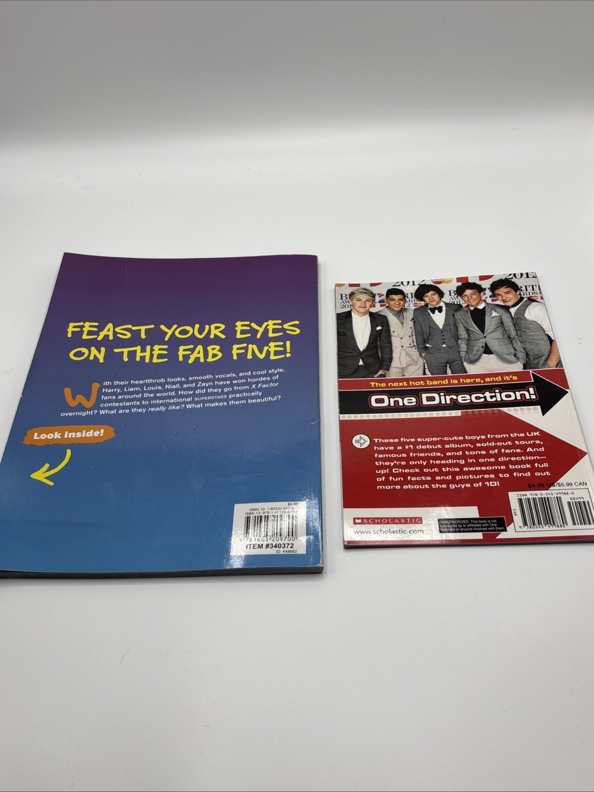 One Direction Book Lot 2 Scholastic Straight to the Top Superstars Hardcover