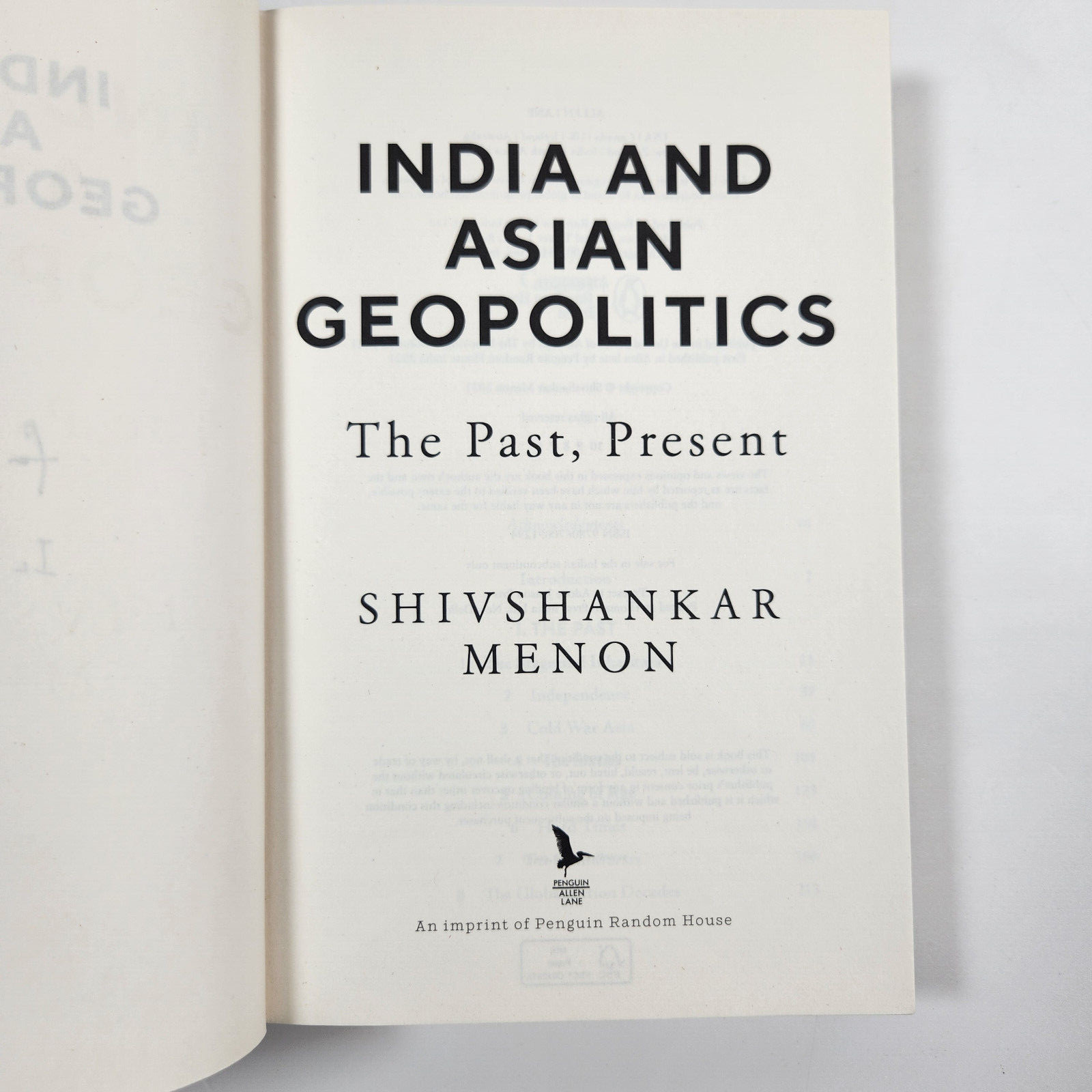 Indian and Asian Geopolitics Past Present Menon 2021 HC DJ India Foreign Policy