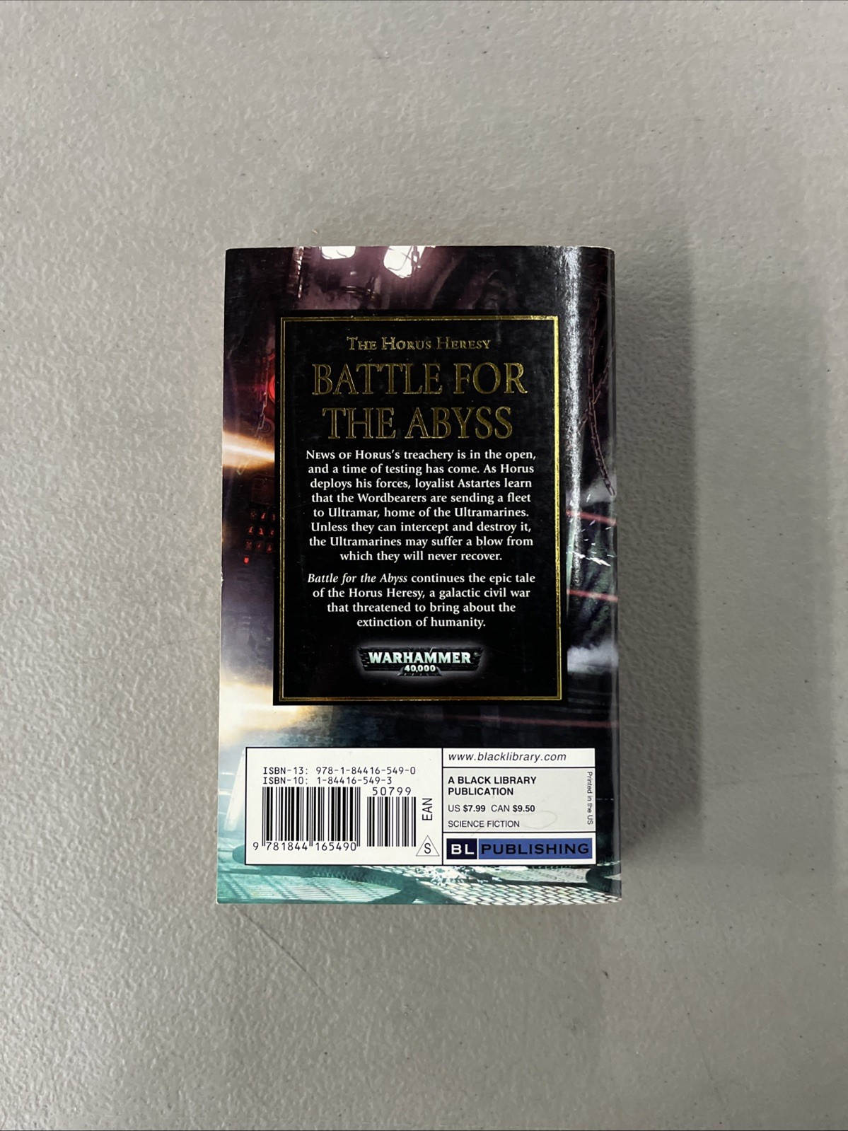 BATTLE FOR THE ABYSS – HORUS HERESY – BLACK LIBRARY WARHAMMER – PAPERBACK