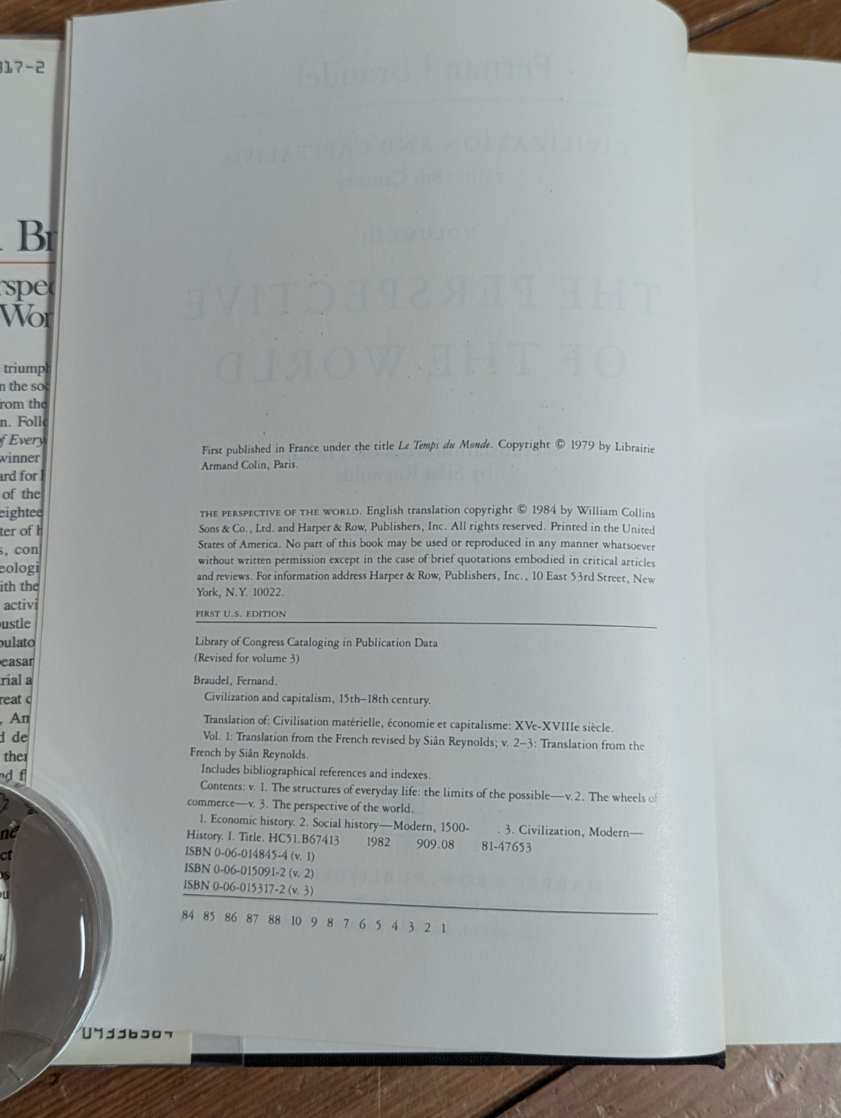 Fernand Braudel Civilization & Capitalism 15th – 18th Century 1979 HCDJ 1st/1st