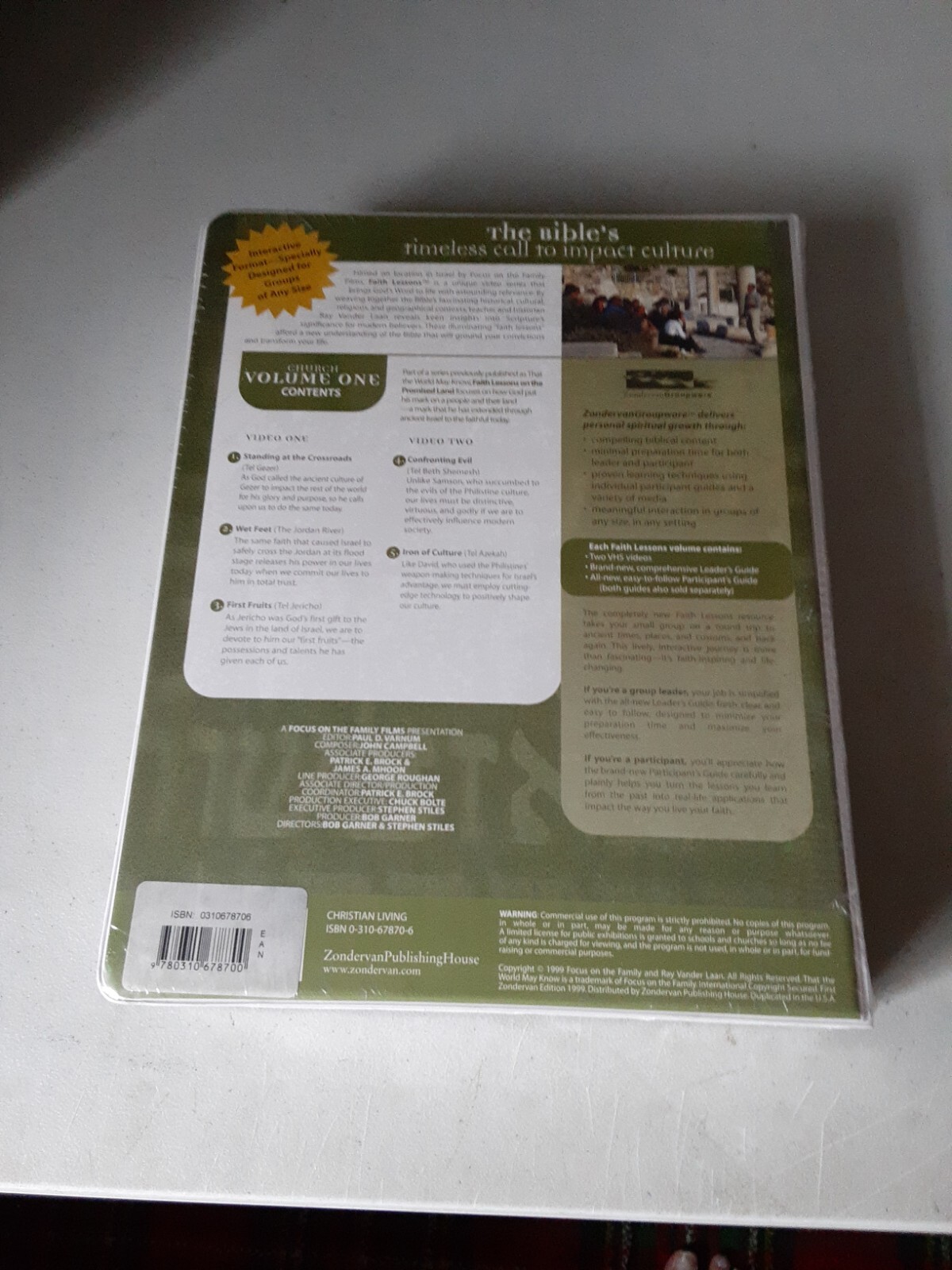 FAITH LESSONS ON THE PROMISED LAND (Books + 2 VHS, 1999) Ray Vander Laan, NEW