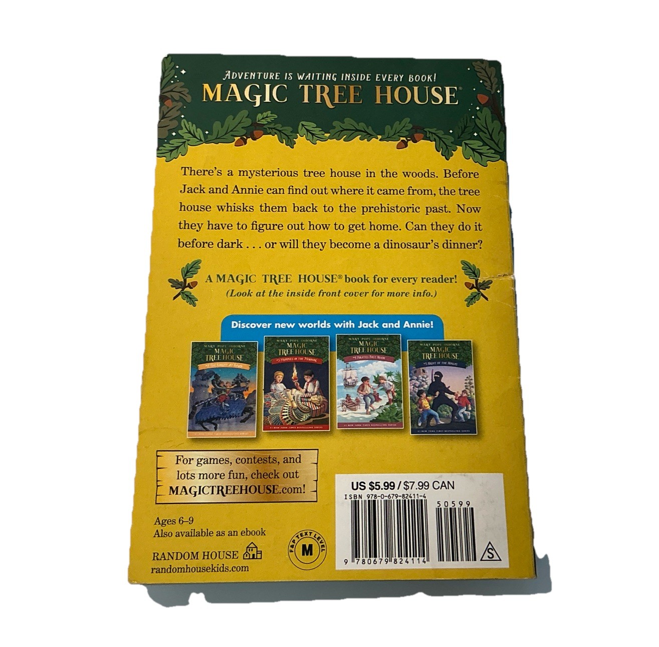 Magic Tree House #1 Dinosaurs Before Dark by Mary Pope Osborne 1992 Paperback