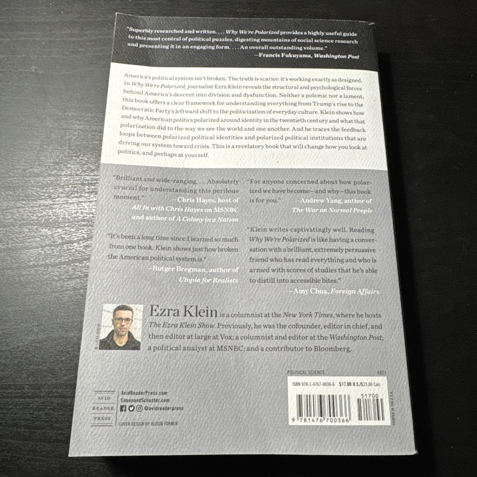 Why We’re Polarized by Ezra Klein (2021, Trade Paperback)