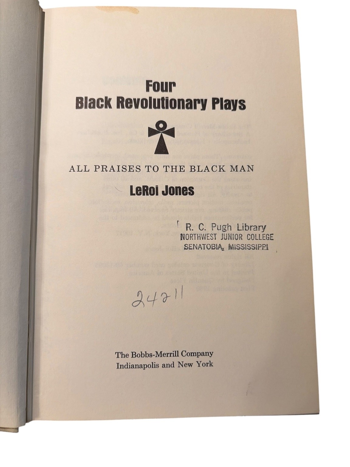 Four Black Revolutionary Plays LeRoi Jones 1969 First Edition Bobbs-Merrill