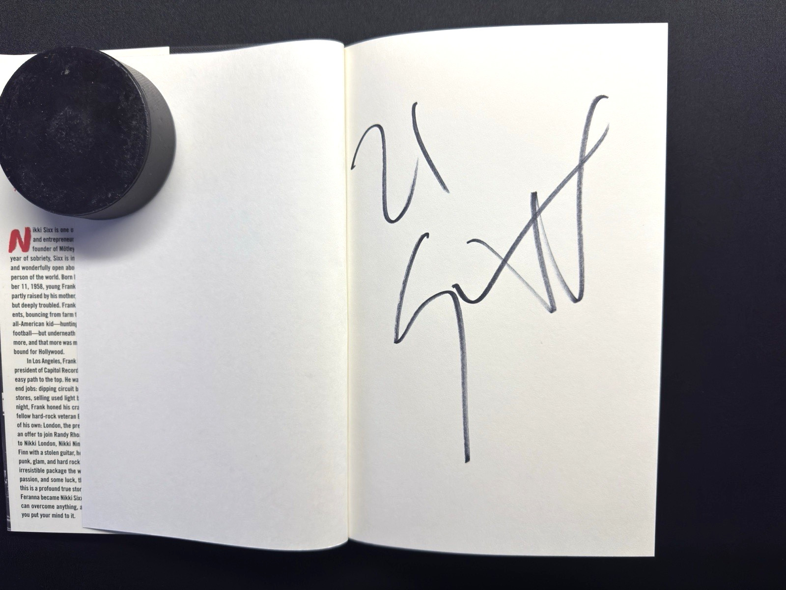 NIKKI SIXX SIGNED AUTOGRAPH BOOK Signed The First 21 How I Became 1st Edtiion