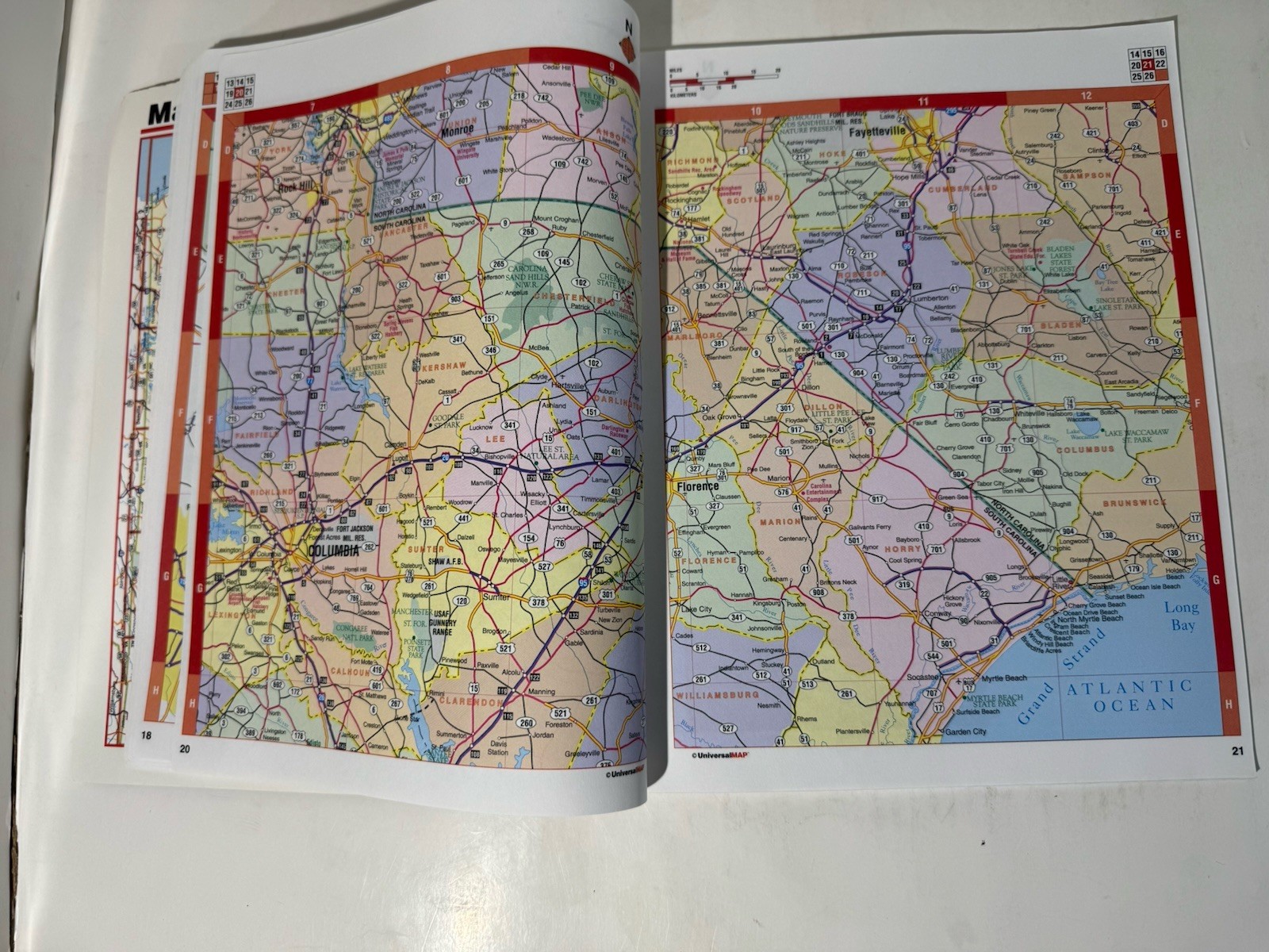 North & South Carolina Road Atlas 2004 Kappa Street Guide NC SC Universal Map