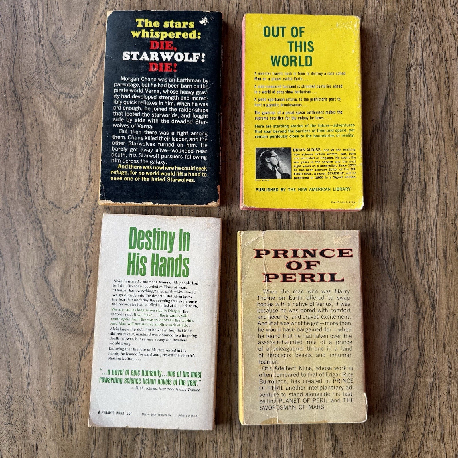 Lot of 4 Classic Sci-Fi Paperbacks – Arthur C. Clarke, Aldiss, Hamilton