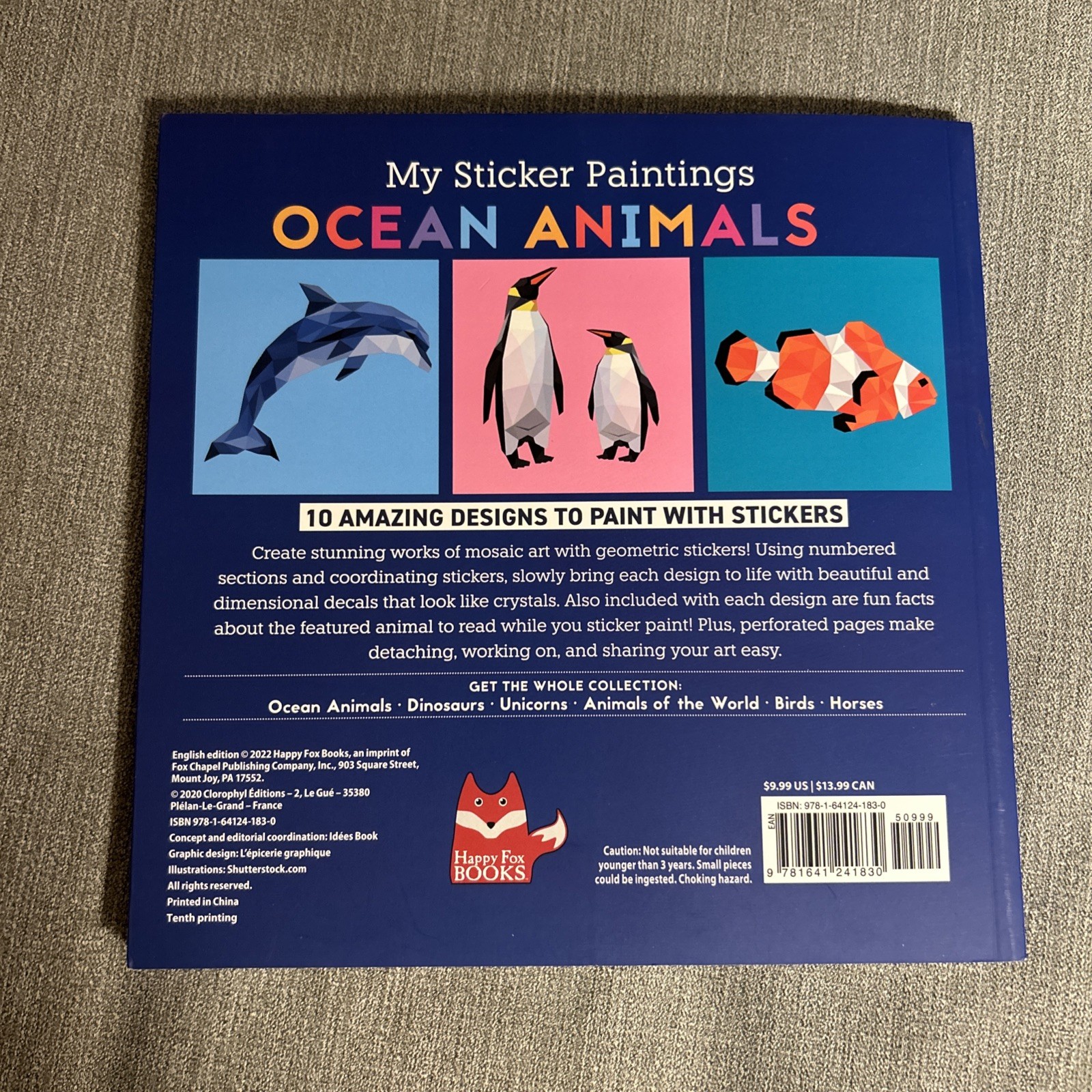 My Sticker Paintings: Ocean Animals : 10 Magnificent Paintings by Logan Powell