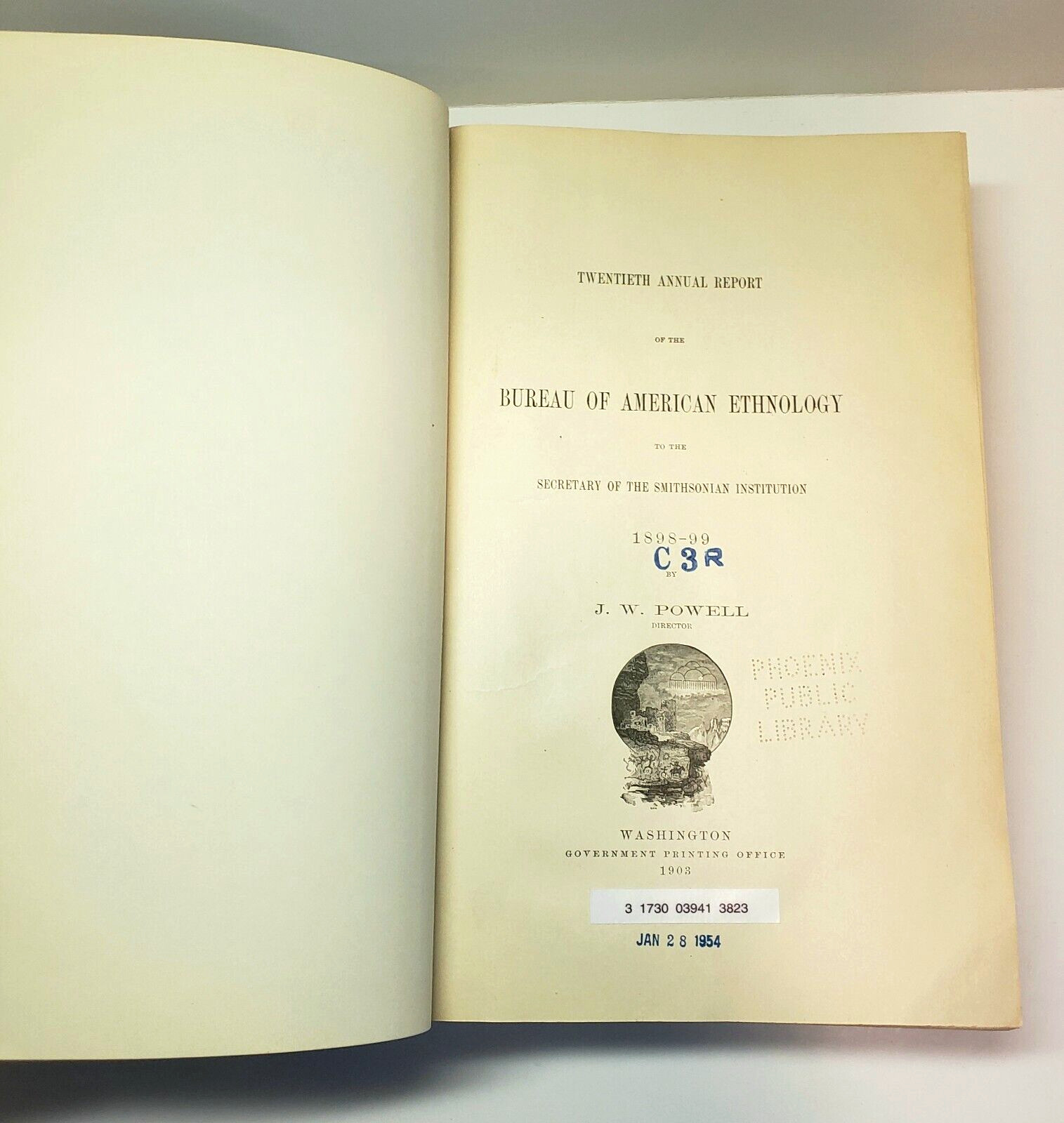 American Indian Ethnology Twentieth 20th Annual Report 1898 – 1899