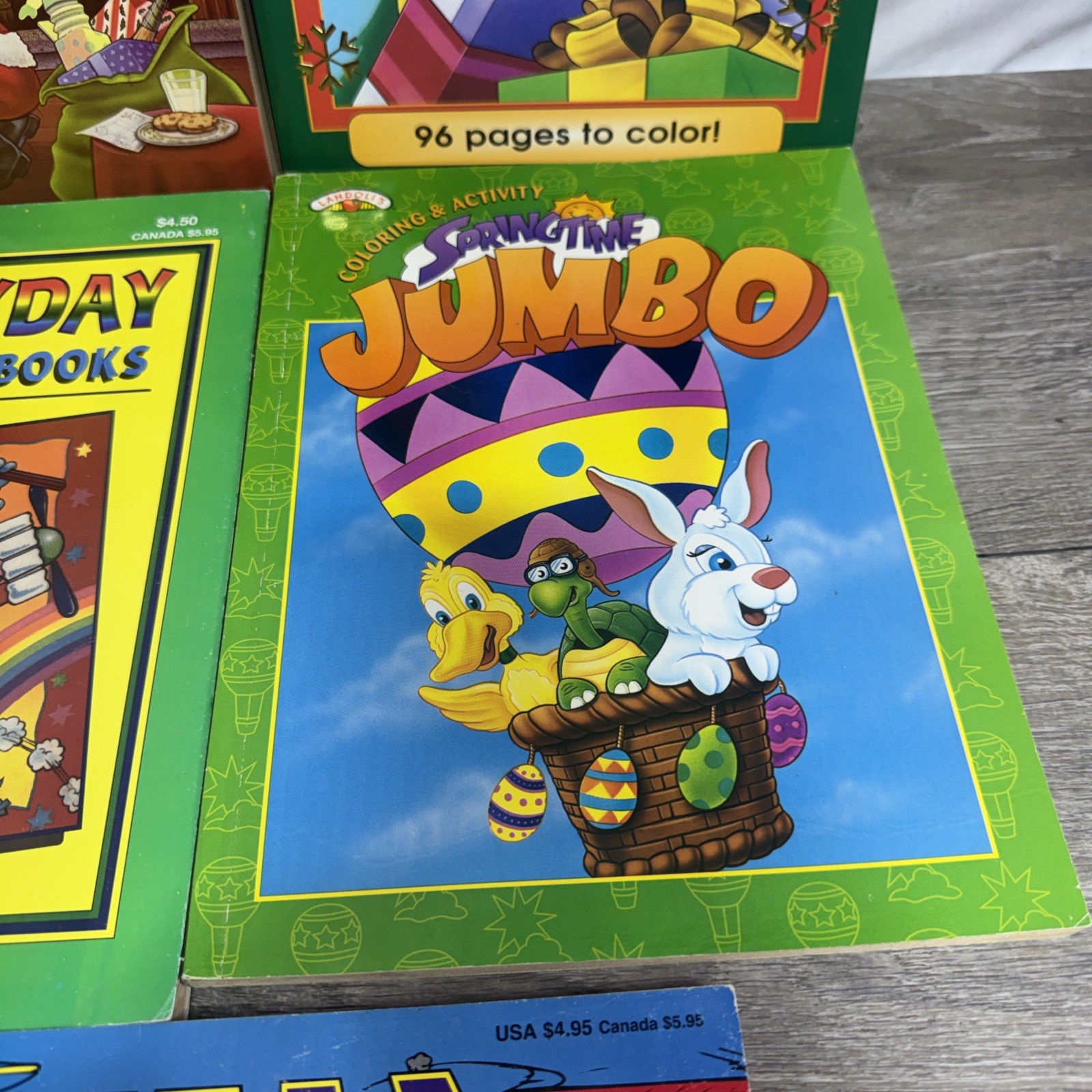 Vintage 90s Coloring Book Lot Of 5 Landoll’s Jumbo, Kappa, Paradise,Random 1990s