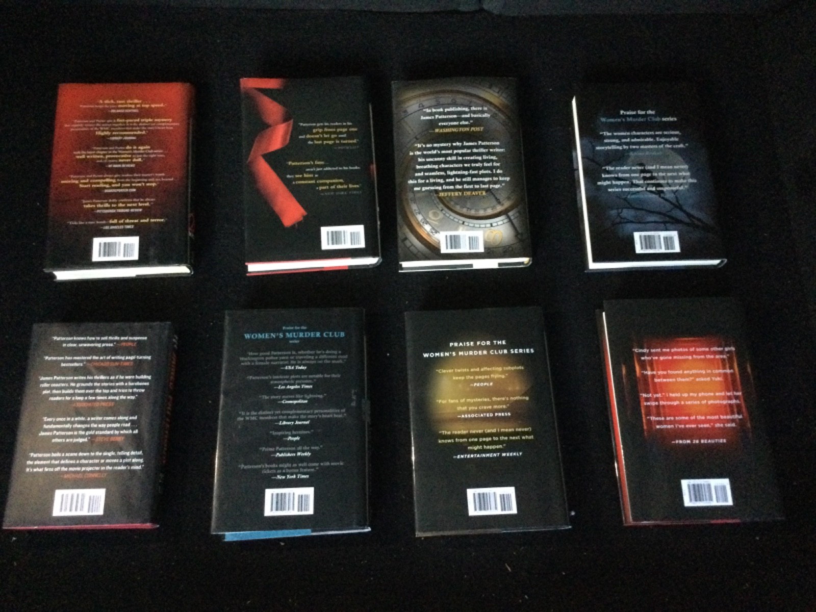 8 James Patterson THE WOMEN’S MURDER CLUB # 20-26 All 1st/1st -HC/DJ VGC