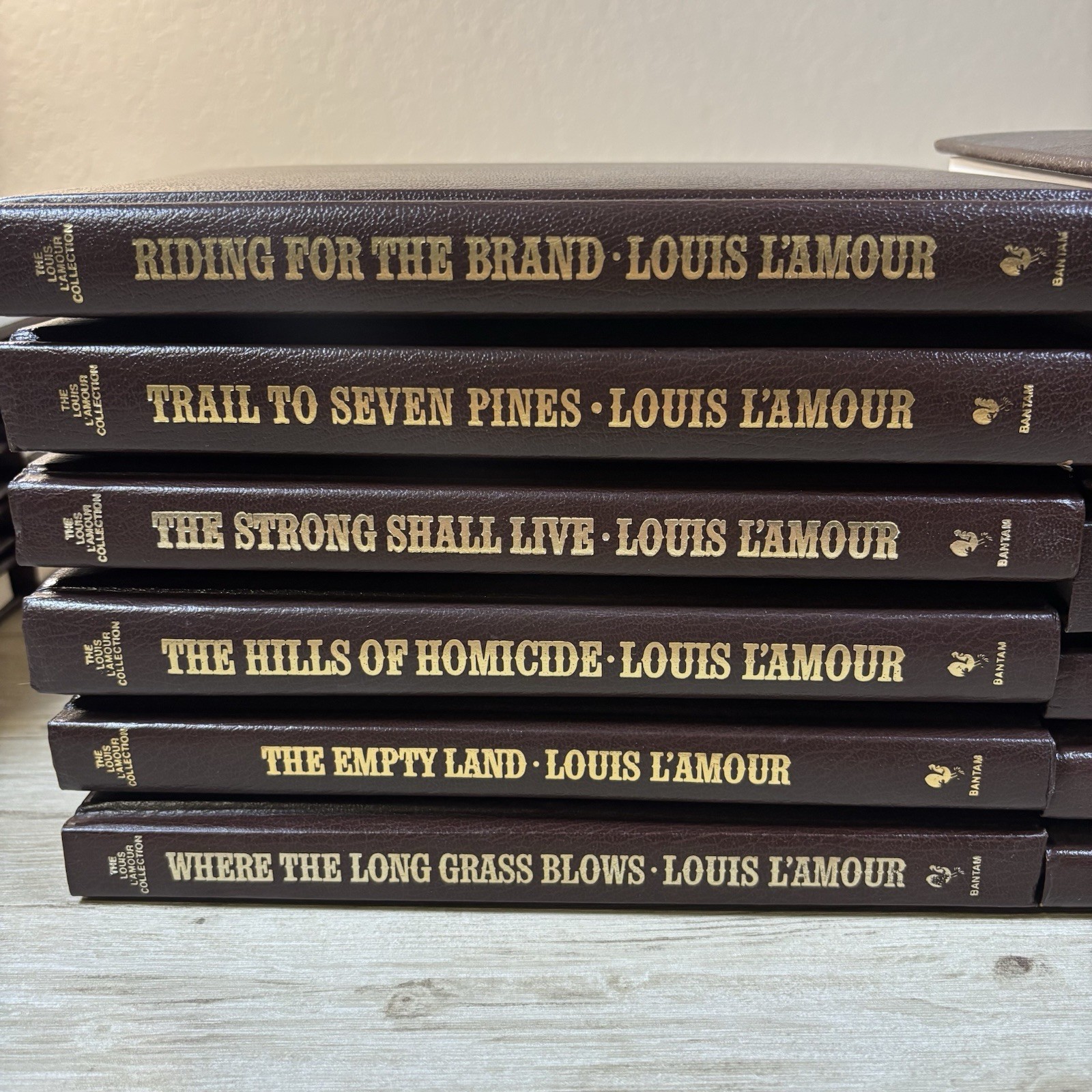 Louis L’Amour 13 Book Lot Leatherette Hardcover Short Story Western Collection