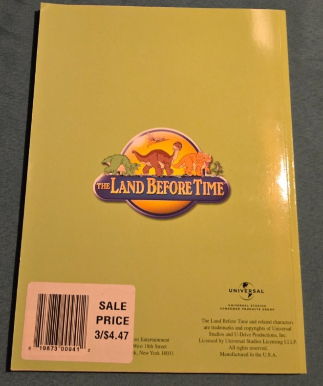 VINTAGE 2005 The Land Before Time Jumbo Coloring Book Cera NEW