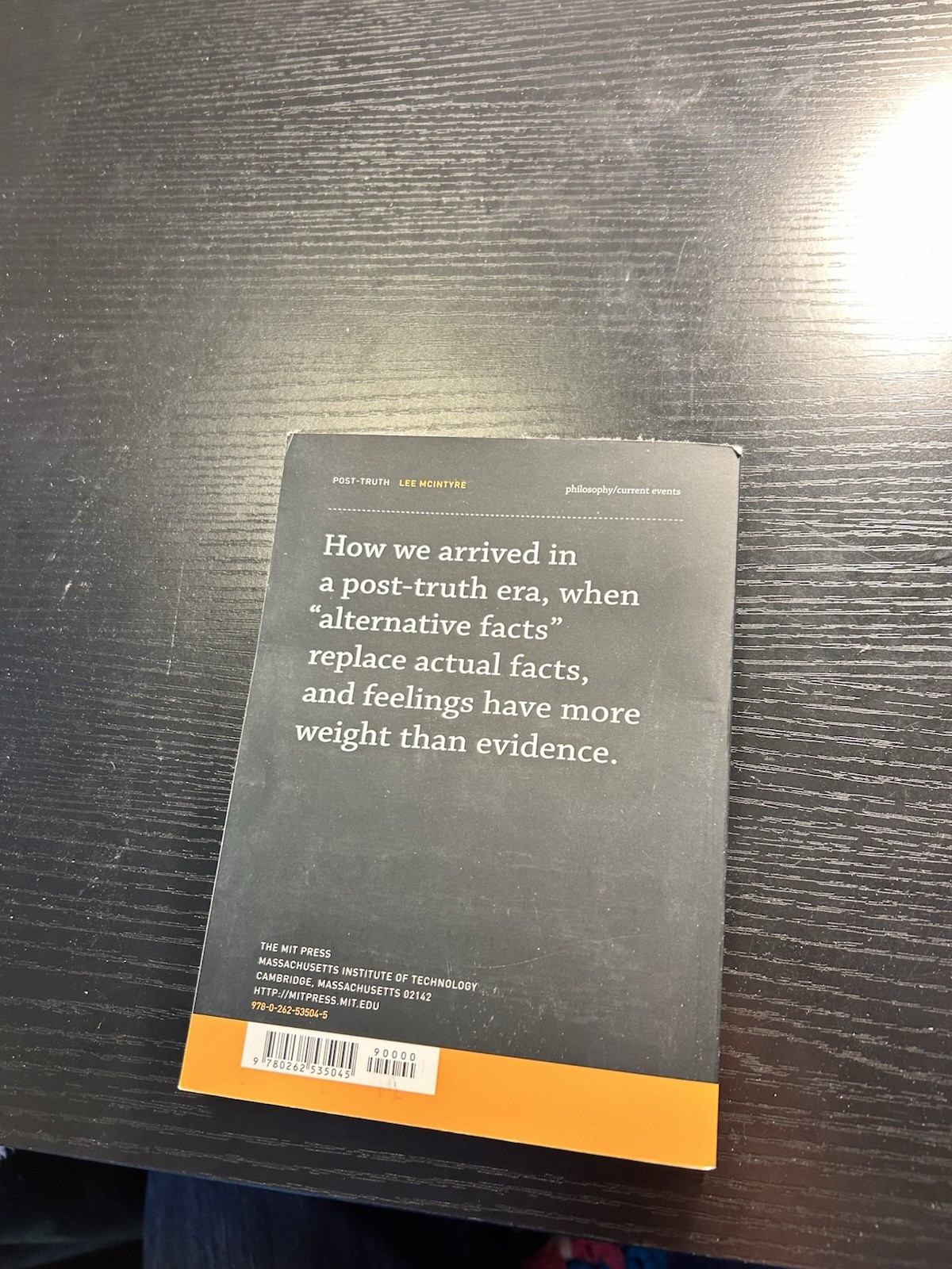 Post-Truth by Lee McIntyre (2018, Trade Paperback)