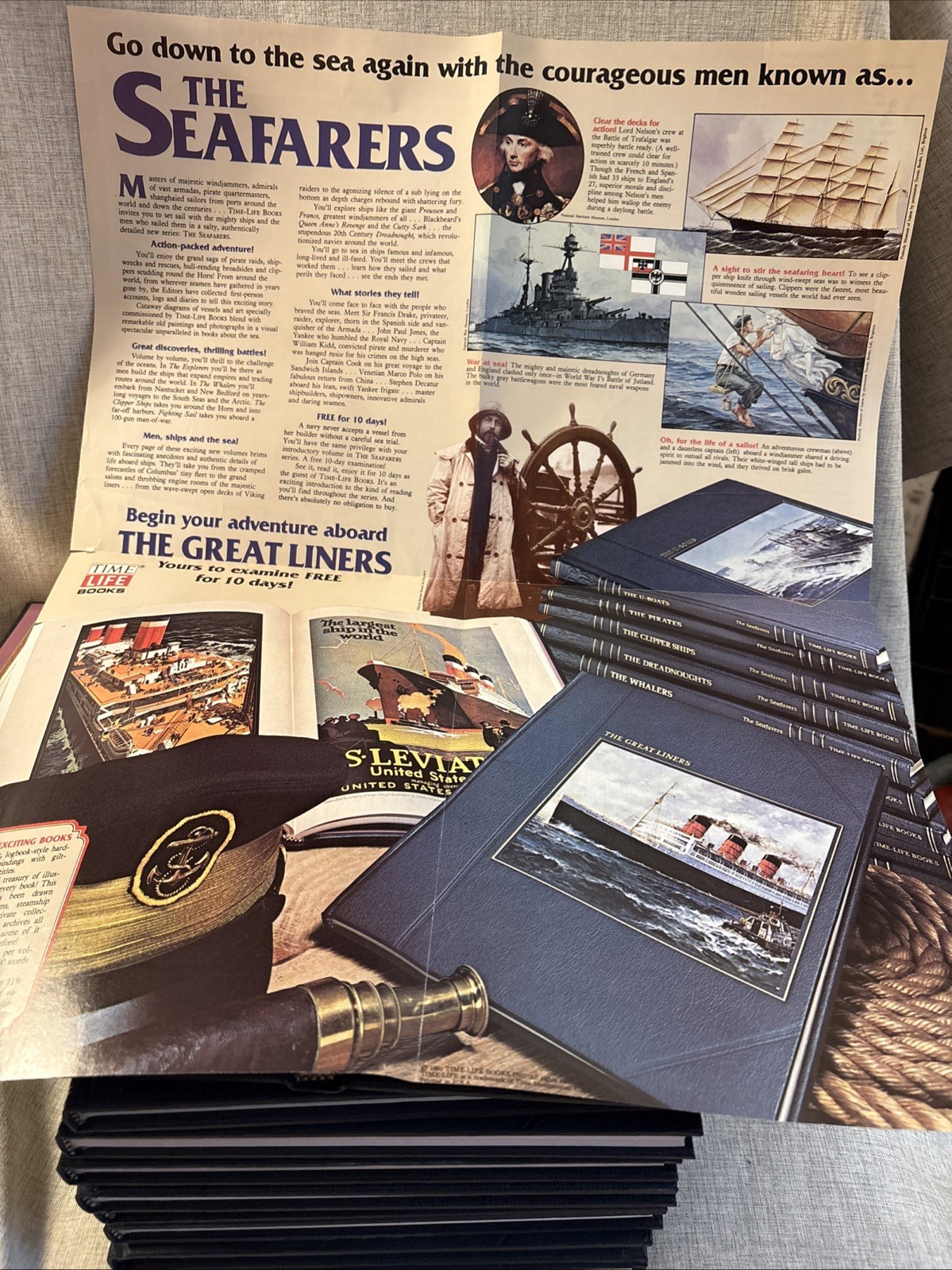 Lot of 9 Vintage 1978 The Seafarers Time-Life Books Hardcover