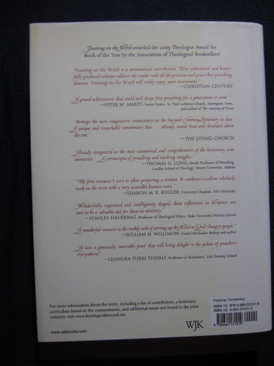 Feasting on the Word Year C, Vol. 2: Lent through Eastertide [Hardcover]
