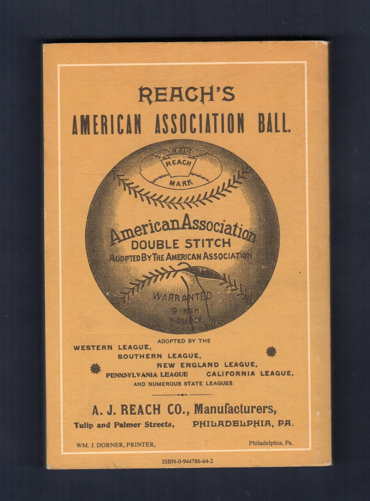 1893 REACH’S BASEBALL GUIDE | 1989 Horton P.C. | 160 pages ~ Scarce REPRINT!