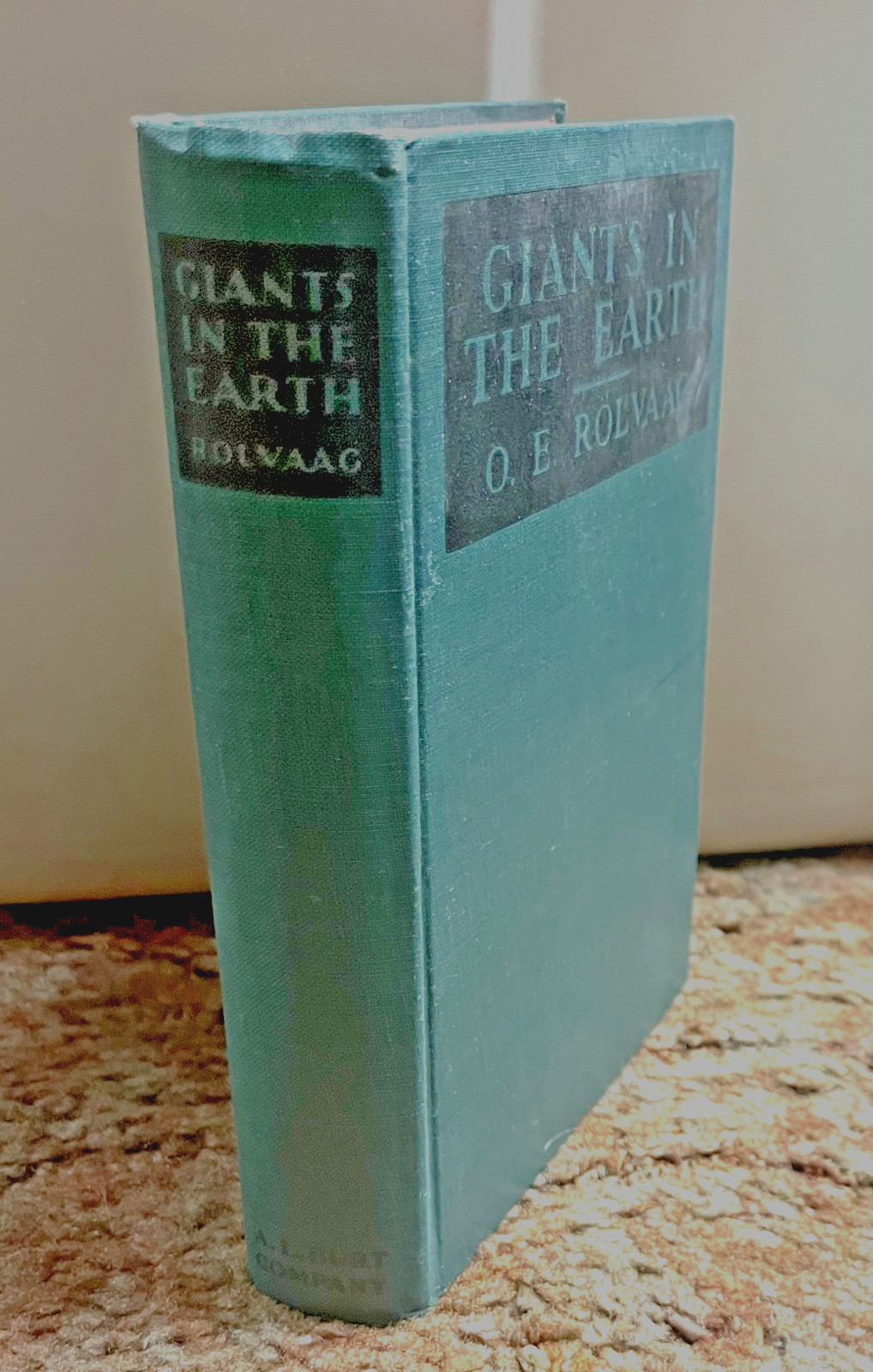 GIANTS IN THE EARTH-Norwegian Novel-O. E. ROLVAAG-Excellent 1929 A. L. Burt HC!