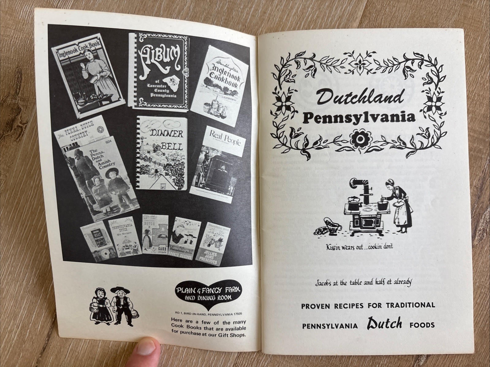 PLAIN & FANCY COOKBOOK c1970 PB Pennsylvania Dutchland Lancaster Recipes Vintage