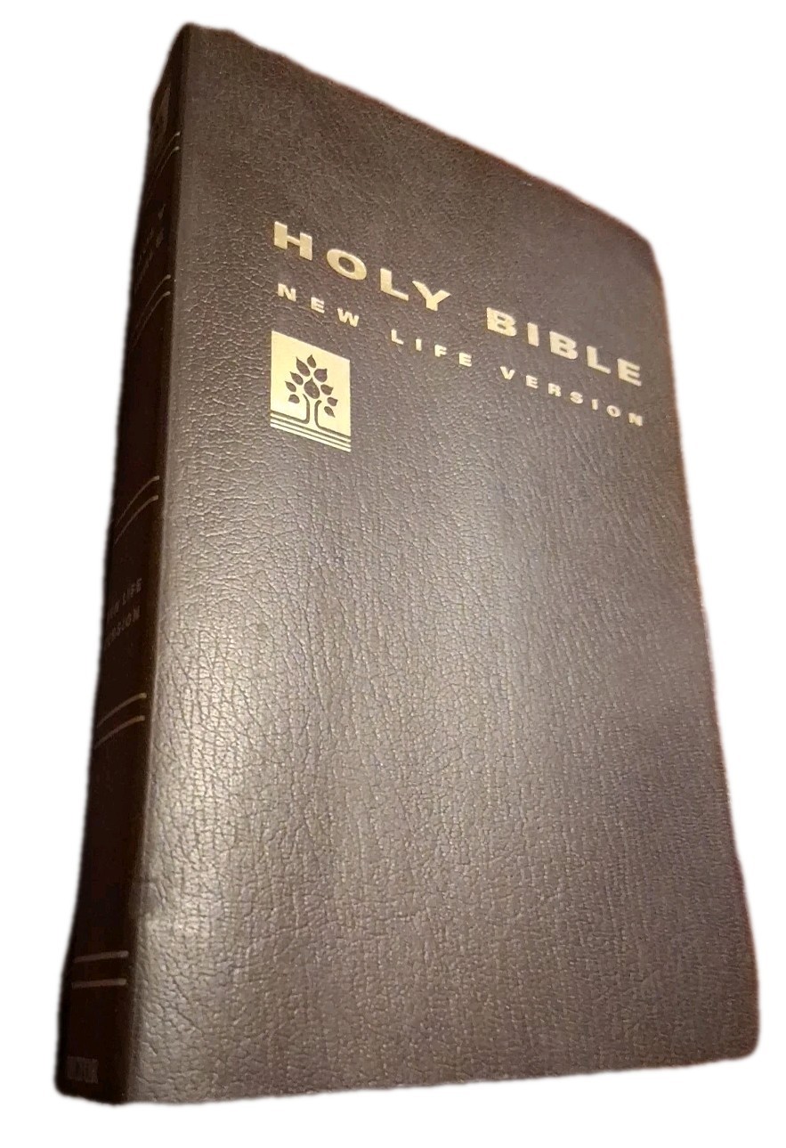 HOLY BIBLE ~ NEW LIFE VERSION 1986 Victor Books Brown Softcover 5th Print