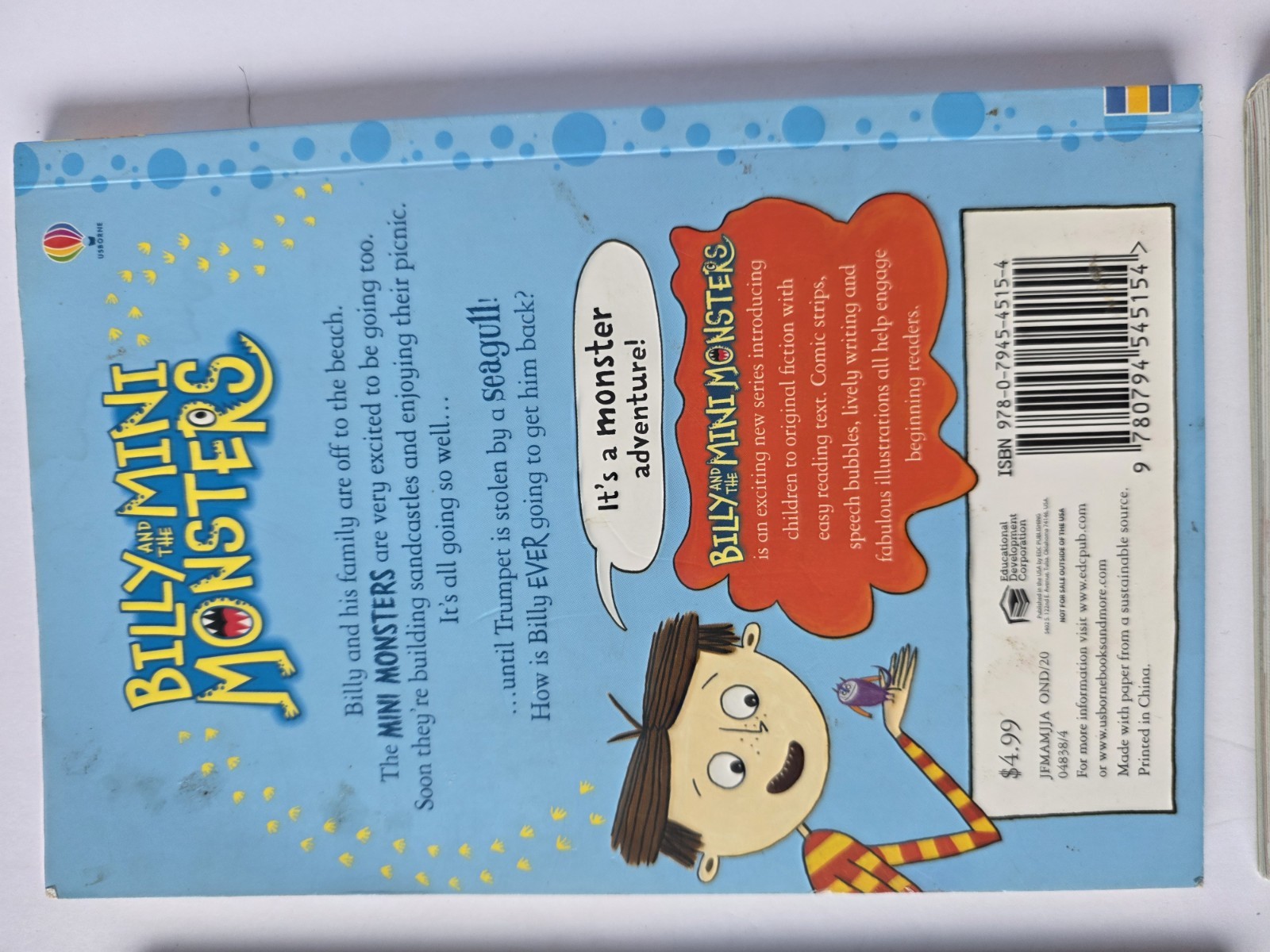 Usborne Billy And The Mini Monsters Books by Zanna Davidson- Lot of 9 VGC PB